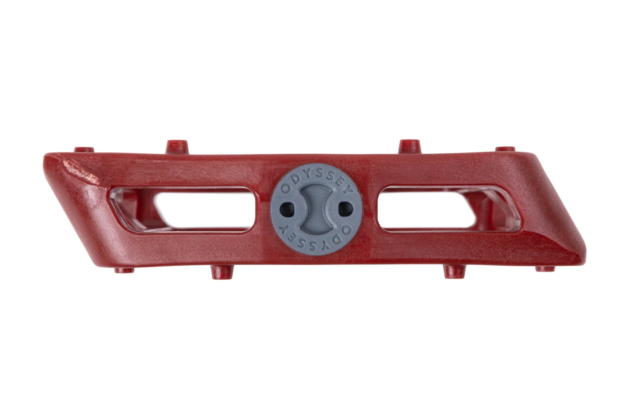 Odyssey BMX Grandstand V2 PC Pedals 9/16″ - Maroon - Image 2