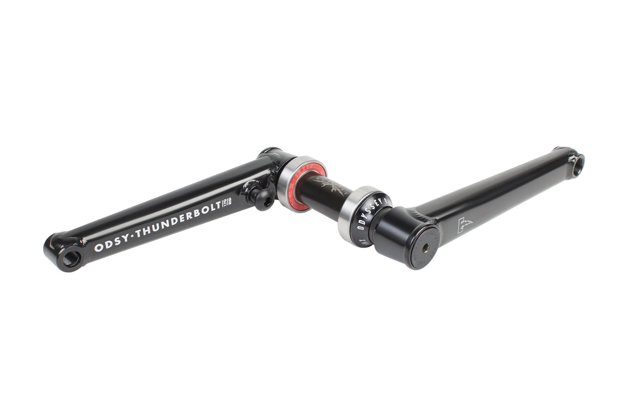 Odyssey BMX Thunderbolt+ Cranks 165mm RHD - Rust Proof Black - Image 3