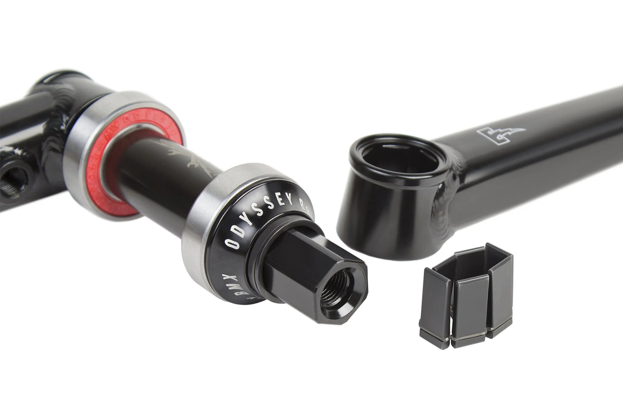 Odyssey BMX Thunderbolt+ Cranks 165mm RHD - Rust Proof Black - Image 4