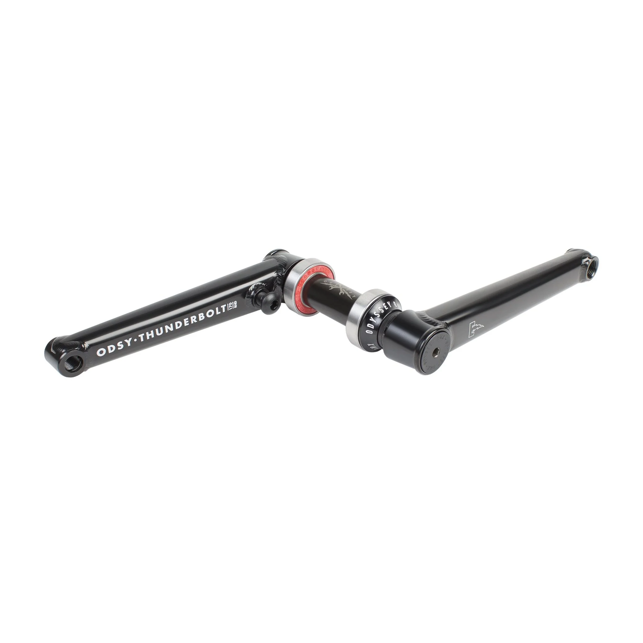 Odyssey BMX Thunderbolt+ Cranks 170mm RHD - Rust Proof Black - Image 3
