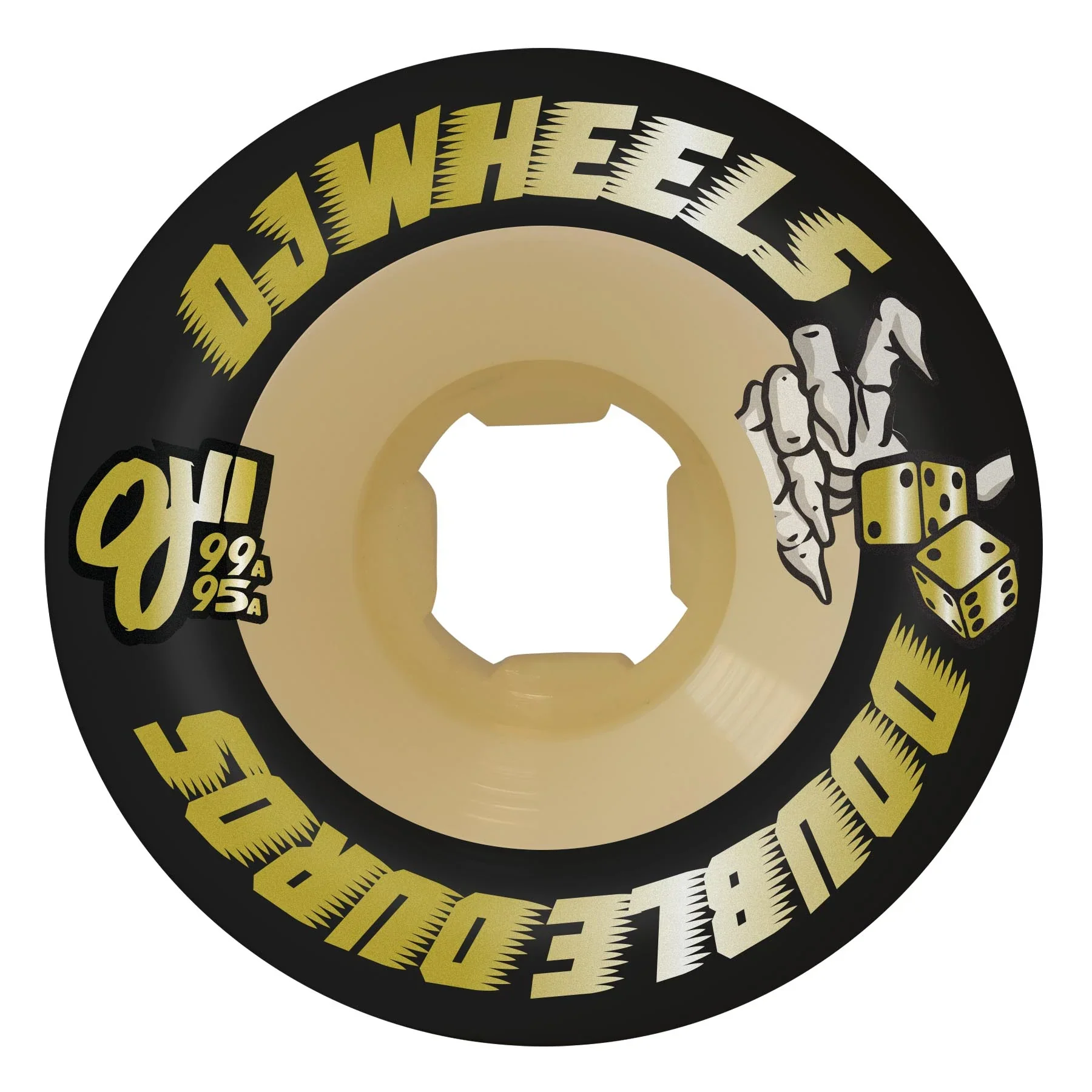 OJ Wheels Double Duro Chubbies 56mm 99a/95a - Black/Gum (Set of 4)