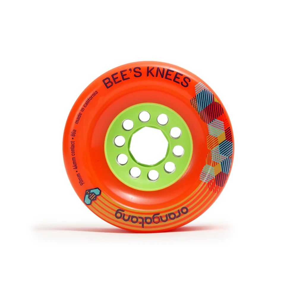 Orangatang Bee's Knees 90mm 80a Longboard Wheels - Orange (Set of 4) - Image 2