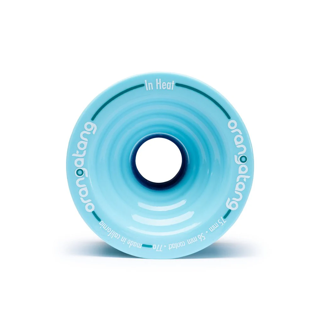 Orangatang In Heat 75mm 77a Blue Longboard Wheels (Set of 4) - Image 2