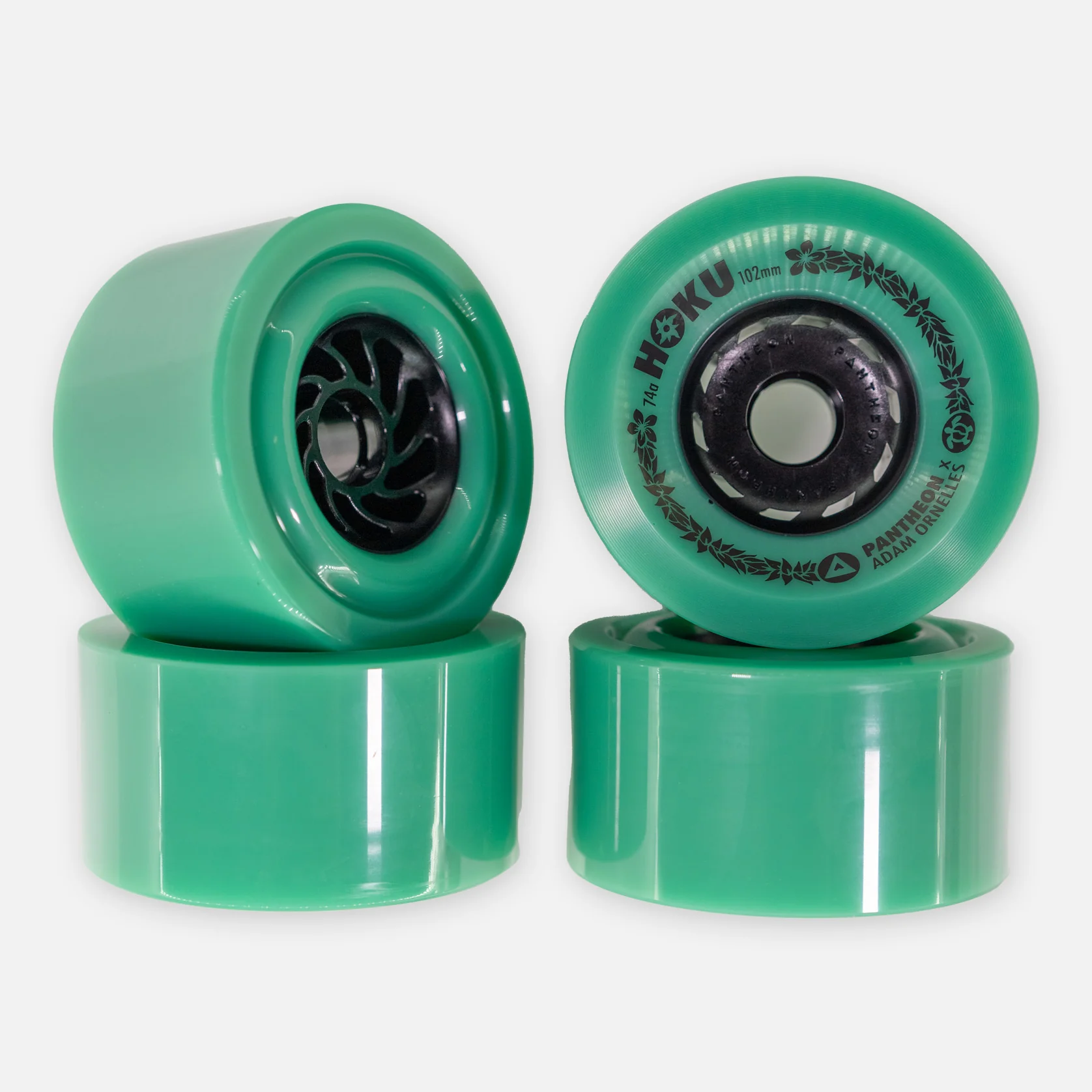 Pantheon Adam Ornelles Hoku 102mm 74a Wheels - Green (Set of 4) - Image 2
