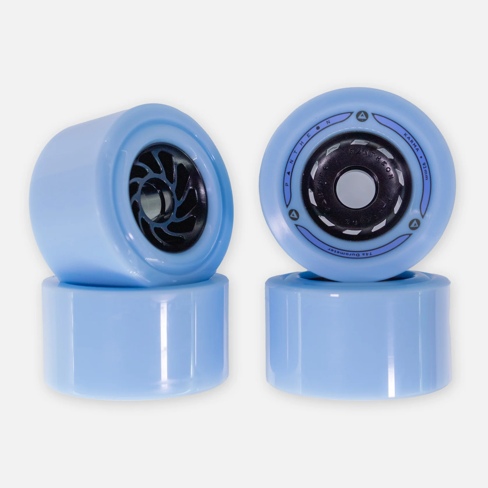 Pantheon Karma 92mm 74a Wheels - Blue (Set of 4) - Image 2