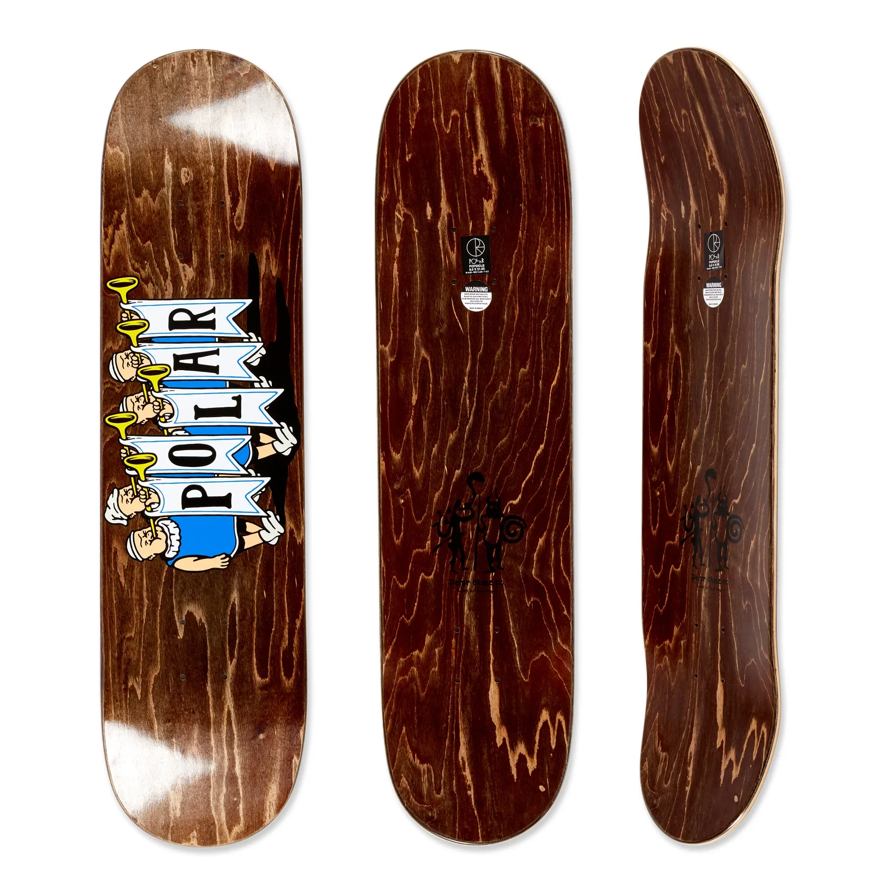 Polar Team Trumpets Skateboard Deck - 8.5" Short