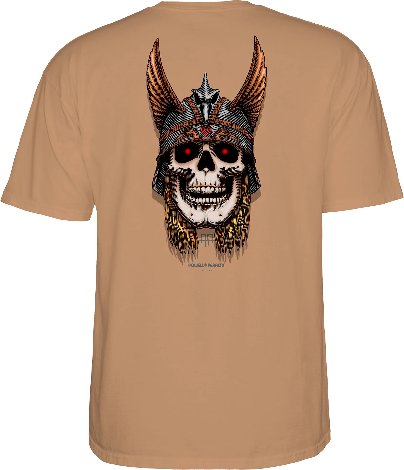 Powell Peralta Andy Anderson Skull T-shirt - Gold - Image 3