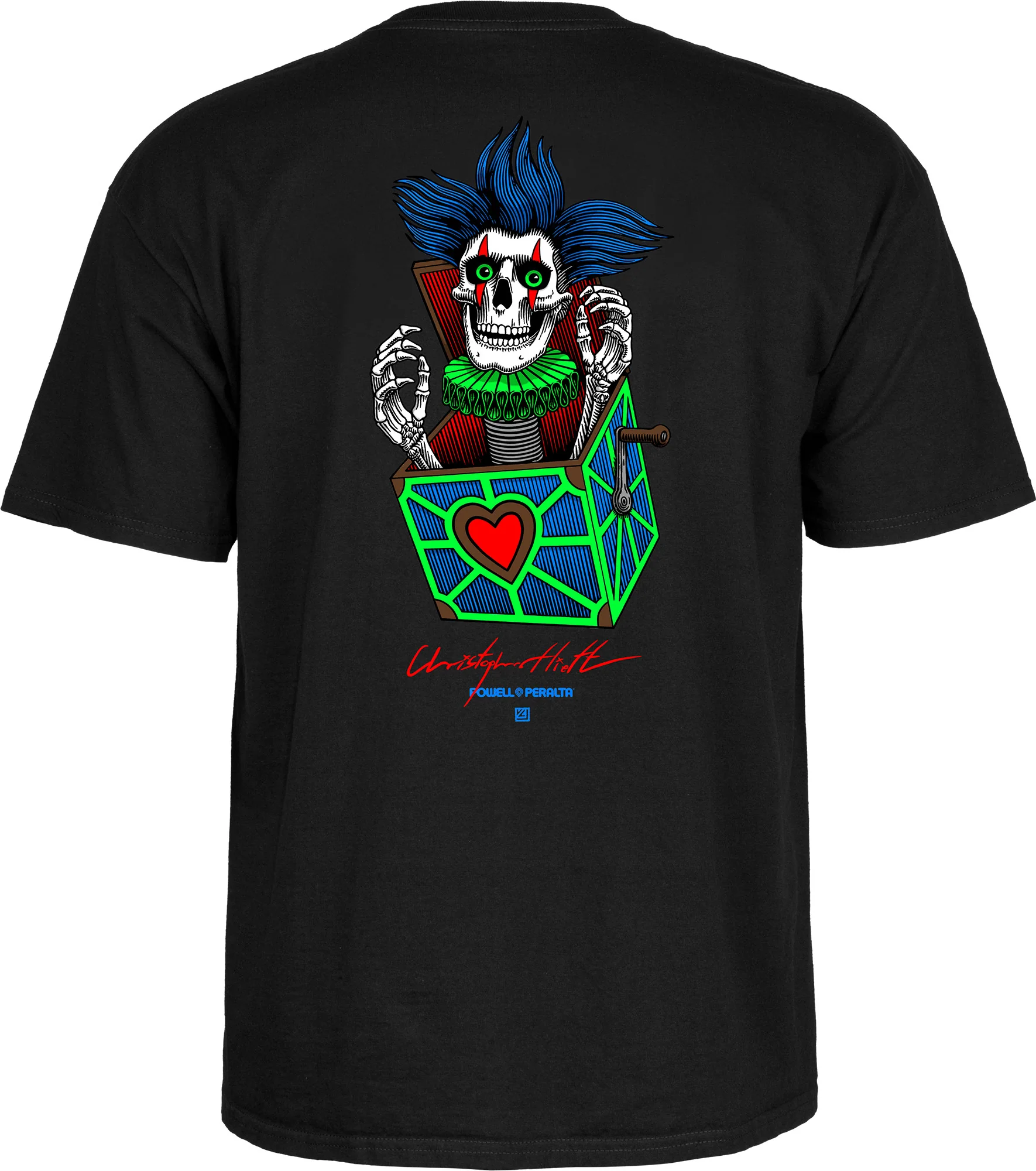 Powell Peralta Chris Hiett Skull T-Shirt - Black - Image 3