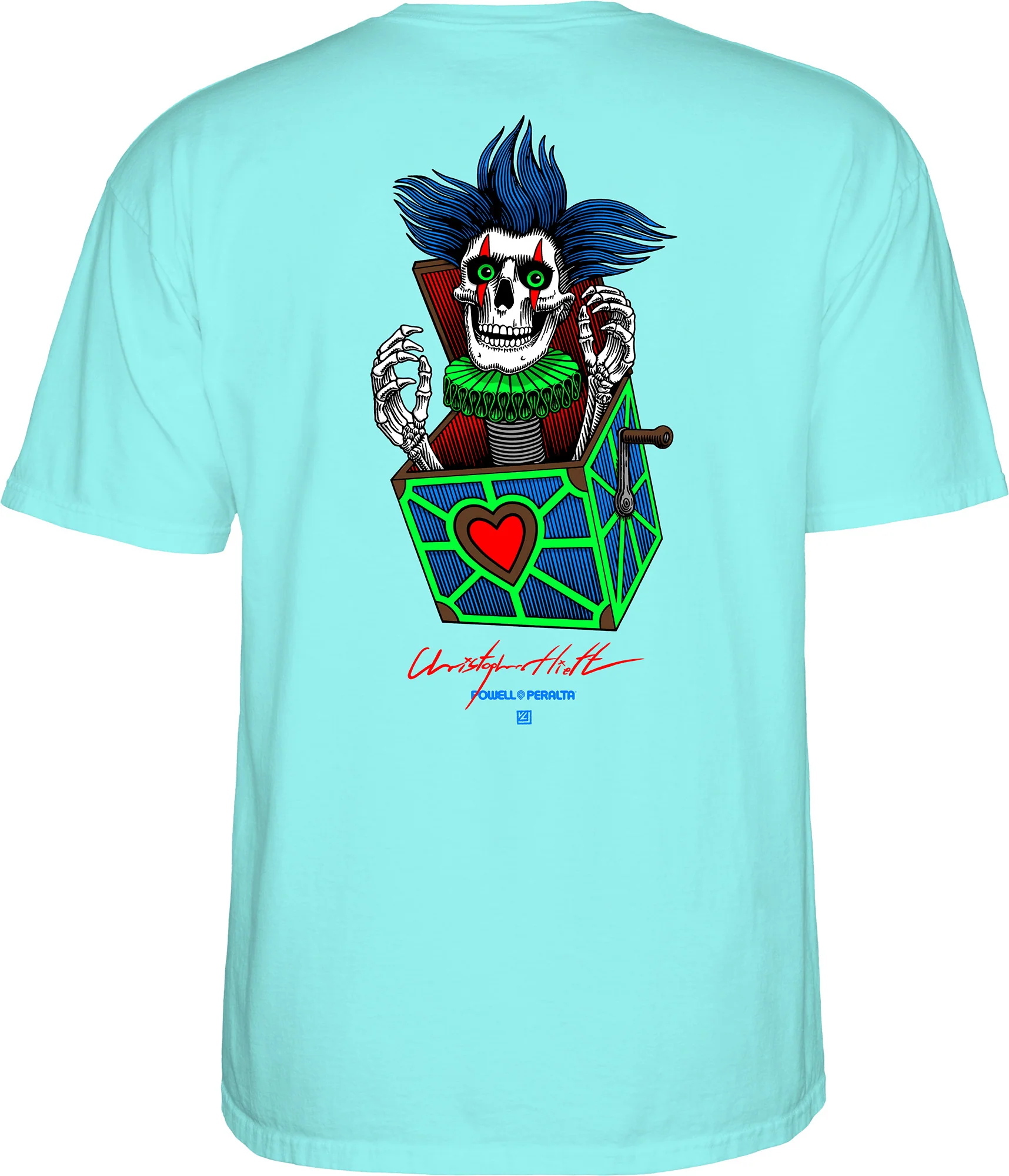Powell Peralta Chris Hiett Skull T-shirt - Celadon - Image 3