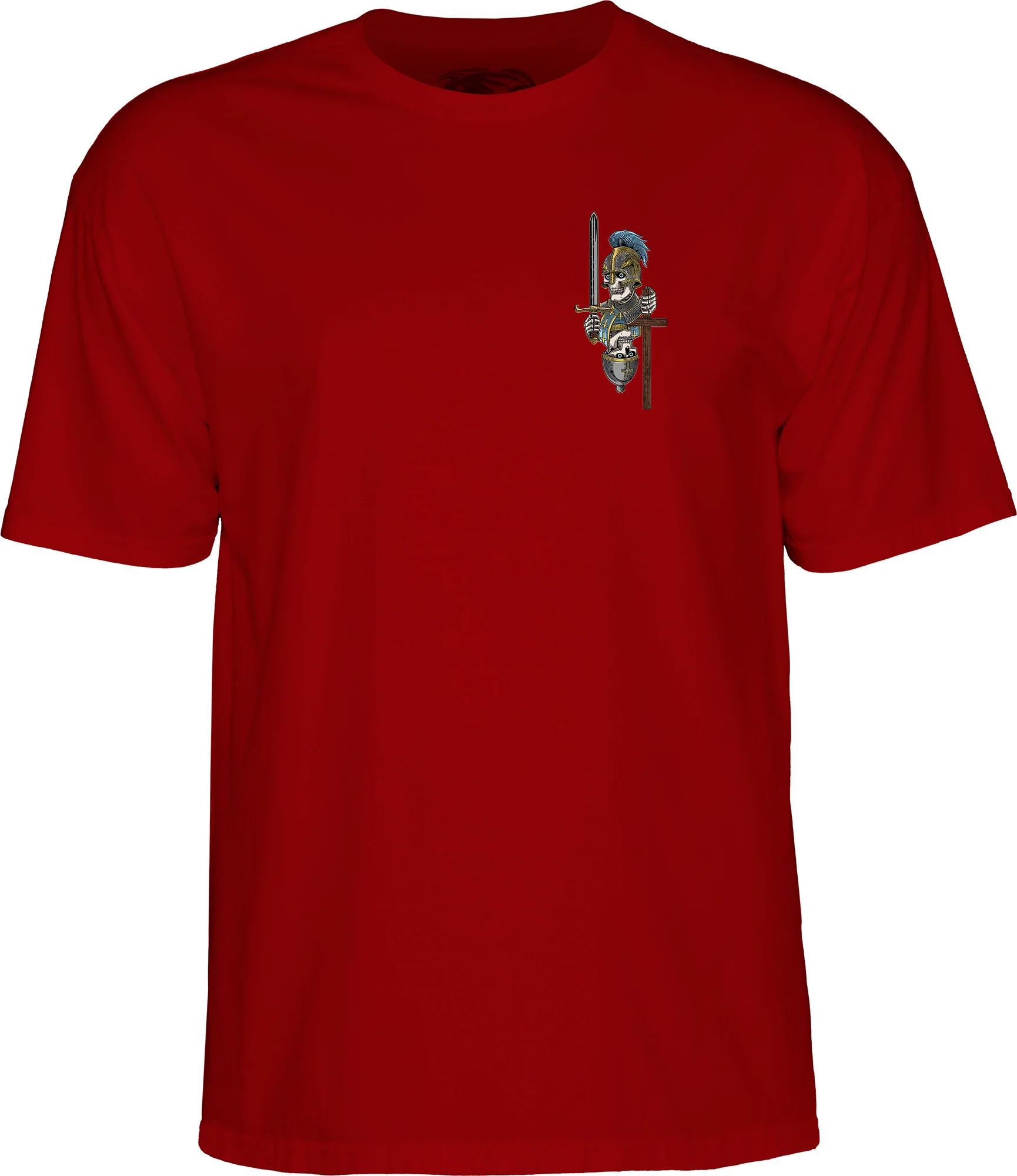 Powell Peralta Dan Corrigan Chess Skulls T-Shirt - Burgundy - Image 2