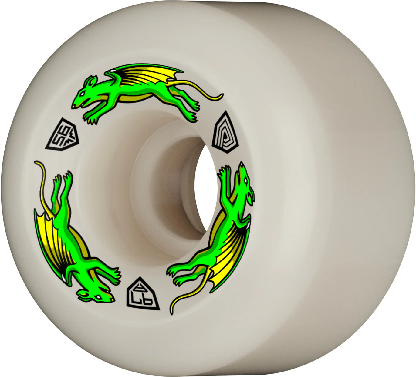 Powell Peralta Dragon Formula Nano Rats Wheels 56x39mm 97A - Off White (Set of 4)