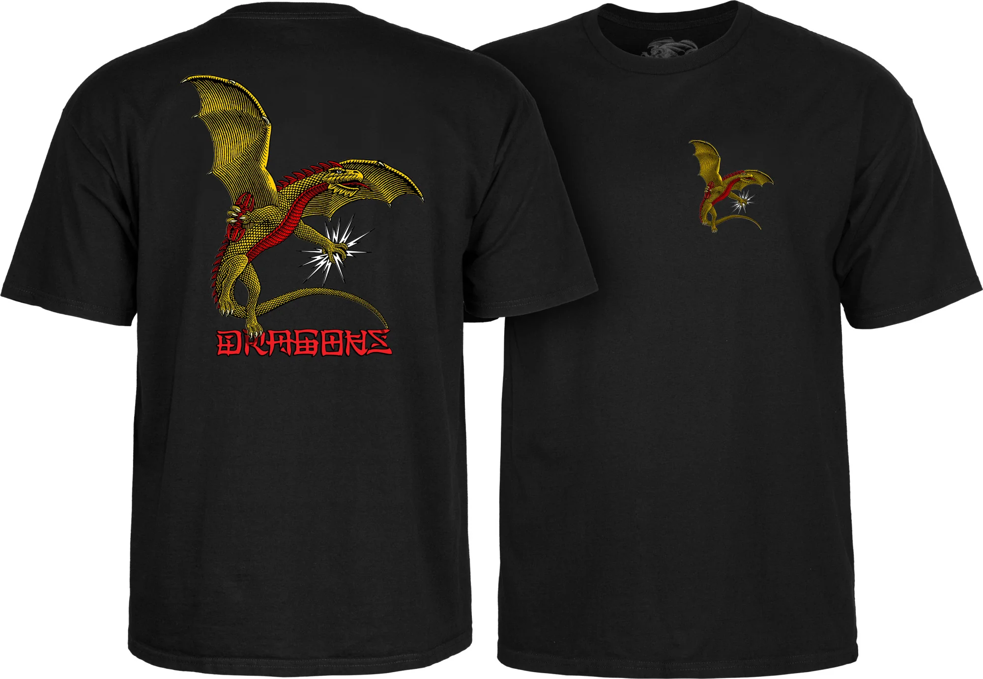 Powell Peralta Dragons Logo T-Shirt - Black - Image 3