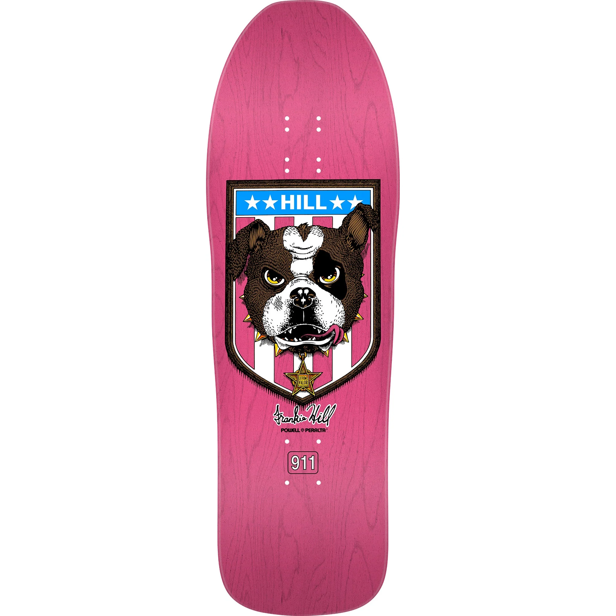 Powell Peralta Frankie Hill Bulldog Skateboard Deck - 10″ Pink Stain