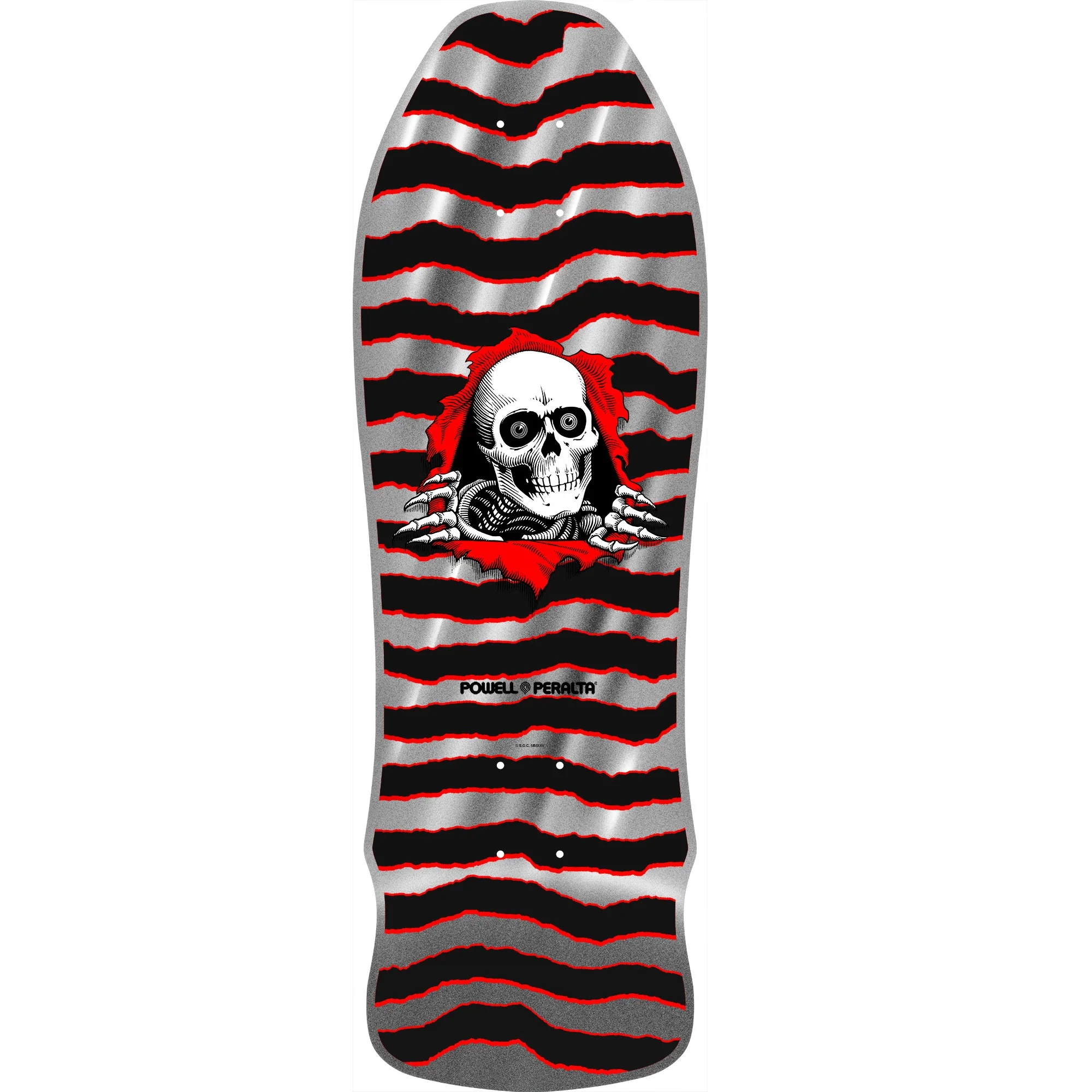 Powell Peralta GeeGah Ripper Reissue Skateboard Deck - 9.75″ Silver Foil