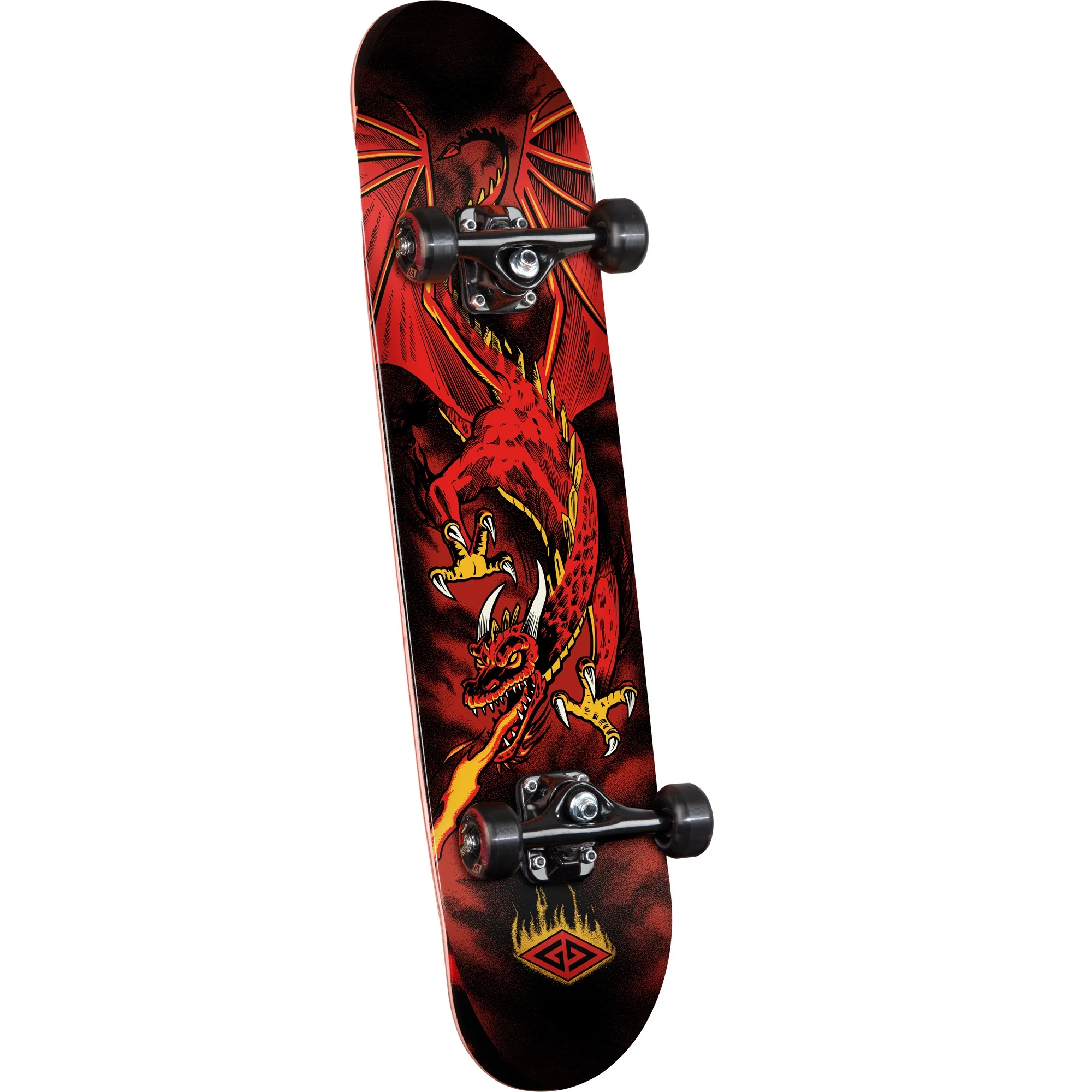 Powell Peralta Golden Dragon Flying Dragon Skateboard Complete - 7.625″ Red
