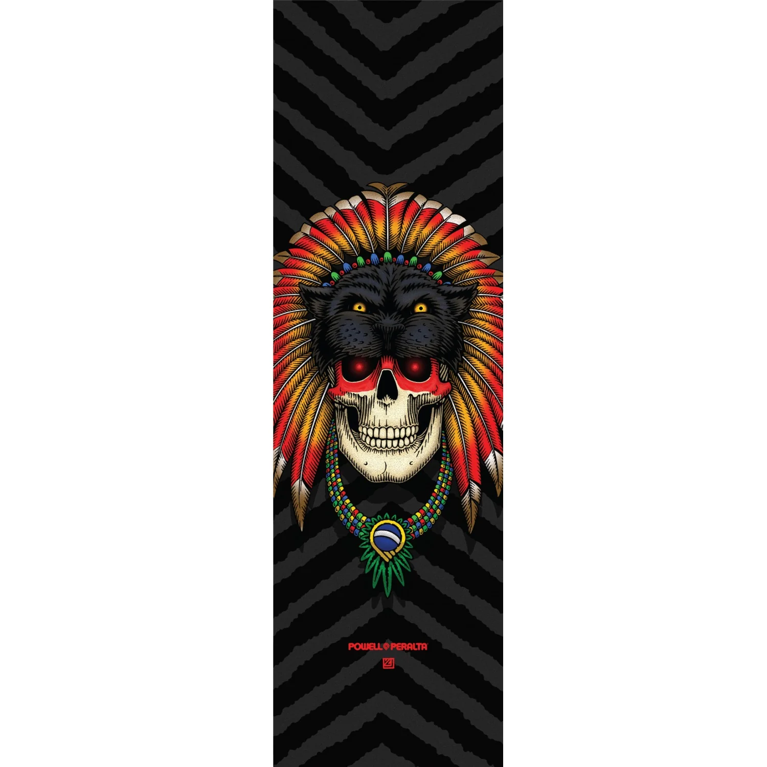 Powell Peralta Hoefler Skull Griptape - 9″x33″ White