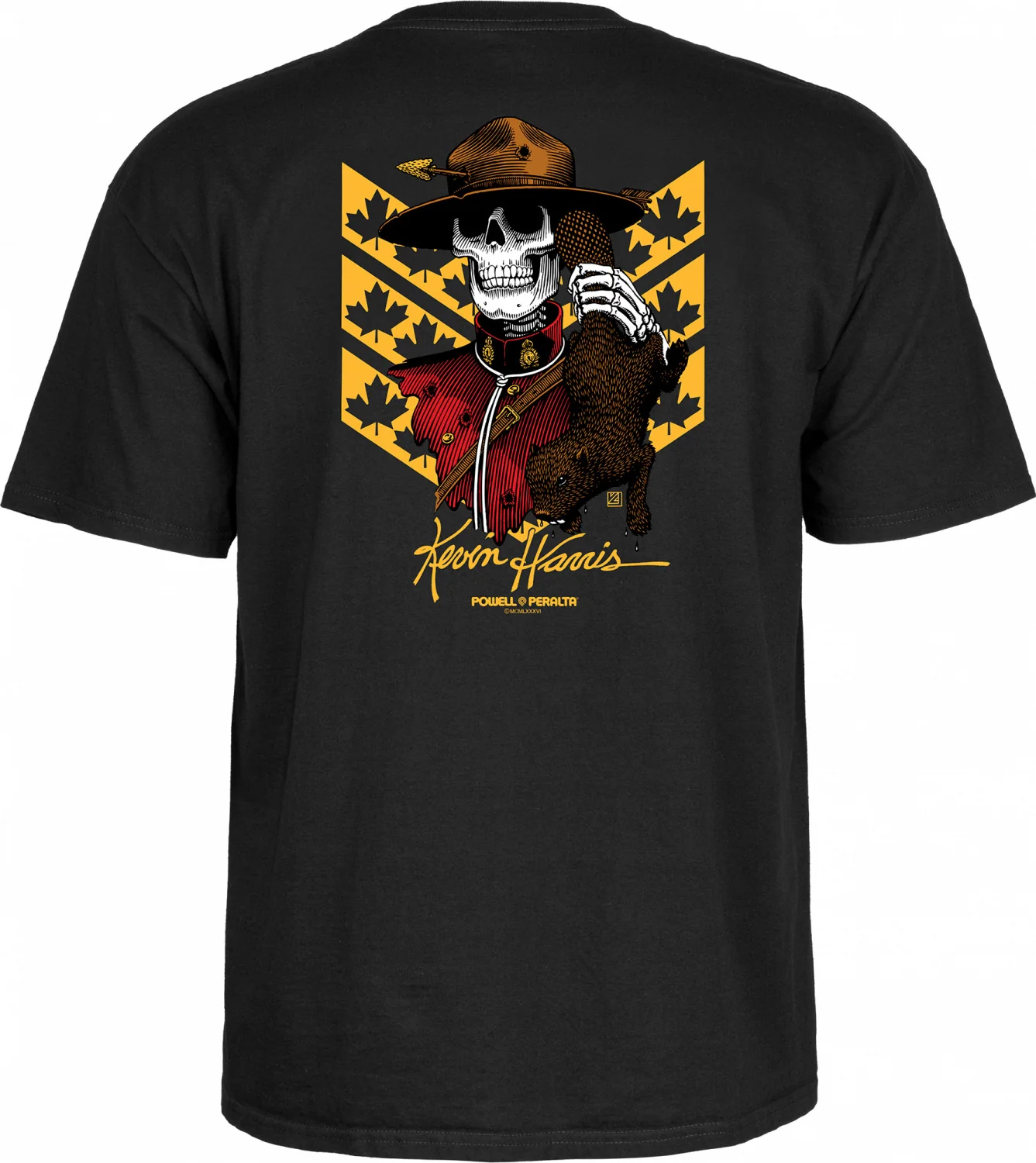 Powell Peralta Kevin Harris Mountie T-shirt - Black - Image 2