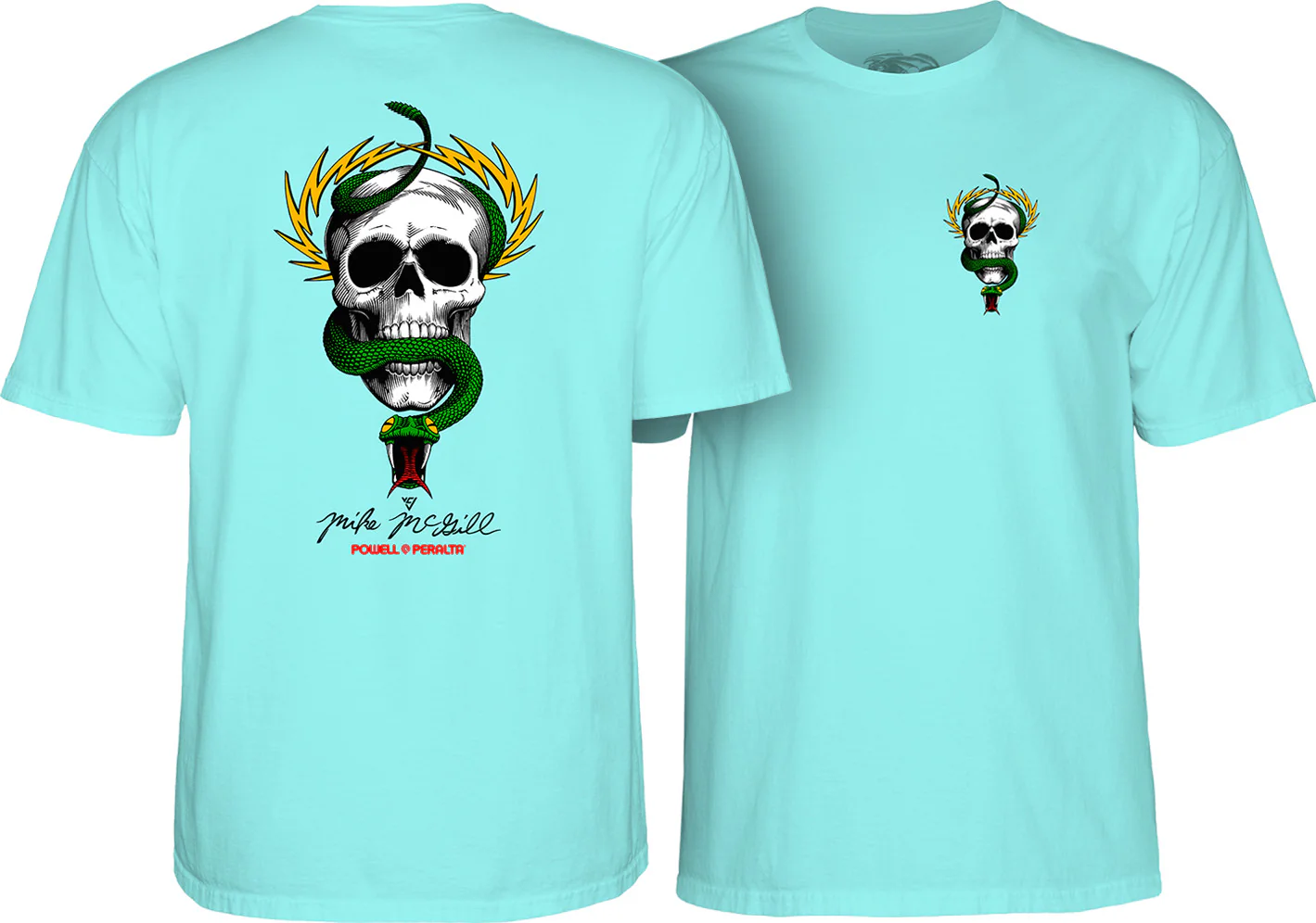 Powell Peralta McGill Skull and Snake T-shirt - Celadon