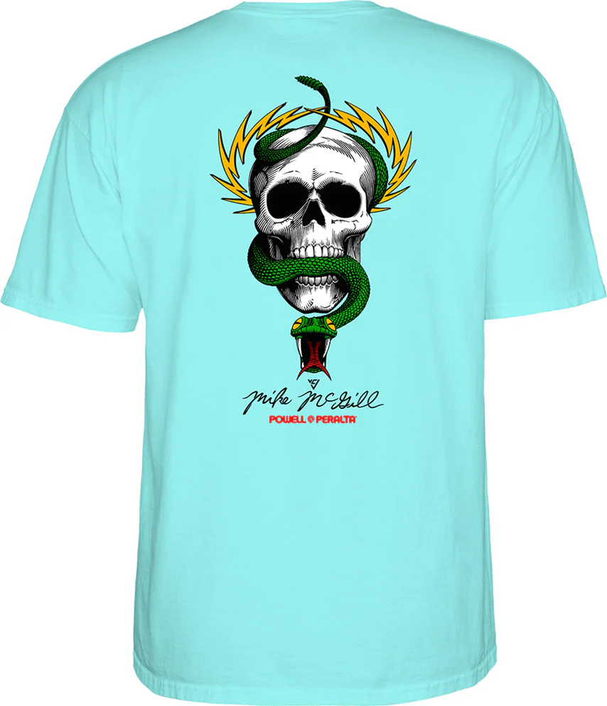 Powell Peralta McGill Skull and Snake T-shirt - Celadon - Image 2