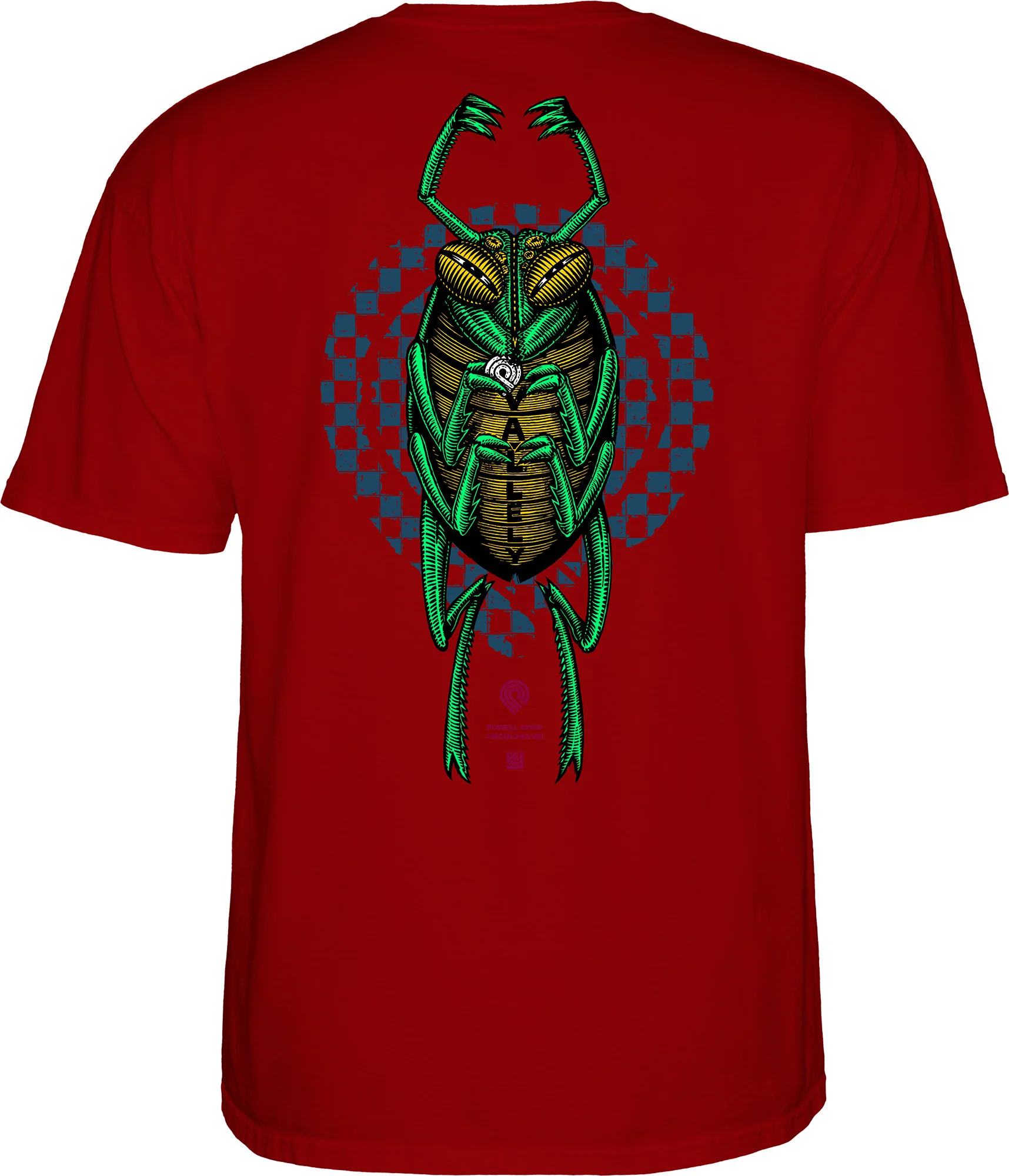 Powell Peralta Mike Vallely Bug T-Shirt - Garnet - Image 3