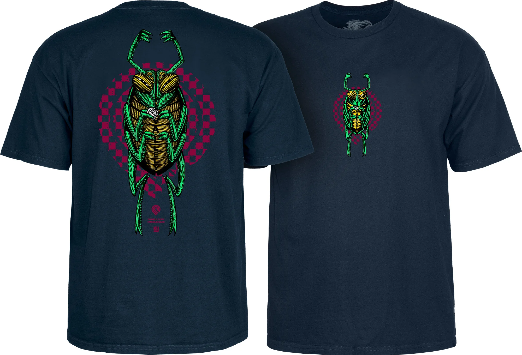 Powell Peralta Mike Vallely Bug T-Shirt - Navy - Image 3