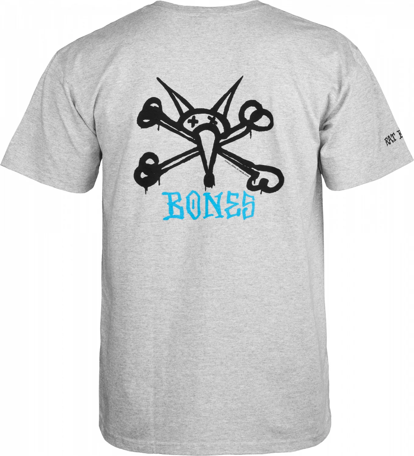 Powell Peralta Rat Bones T-shirt - Athletic Heather - Image 2