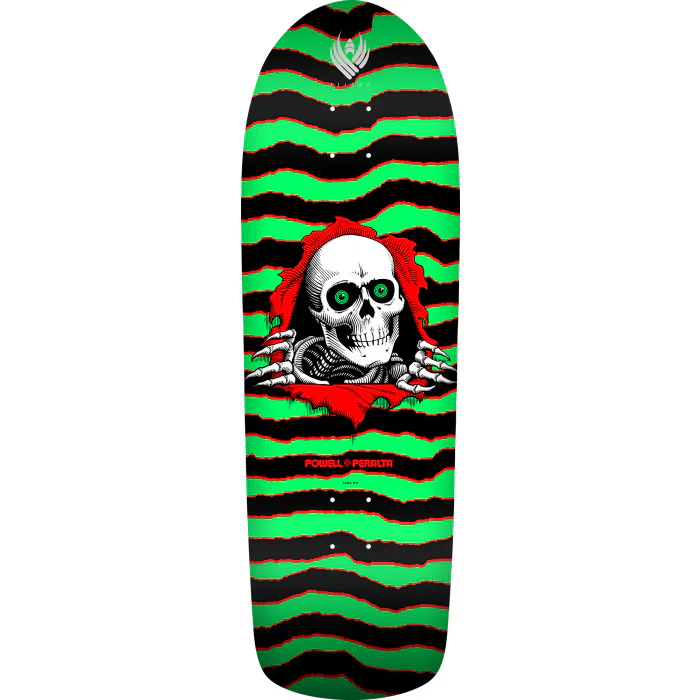 Powell Peralta Ripper 5 Flight Skateboard Deck - 9.7″ Green/Red