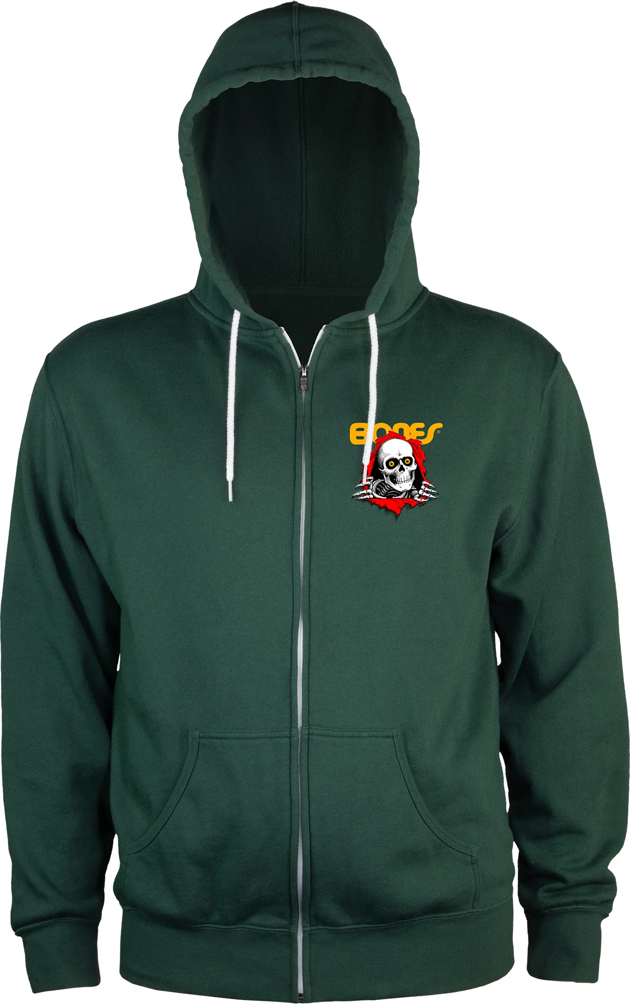 Powell Peralta Ripper Lightweight Zipper Hooded Sweatshirt - Alpine Green - Image 2