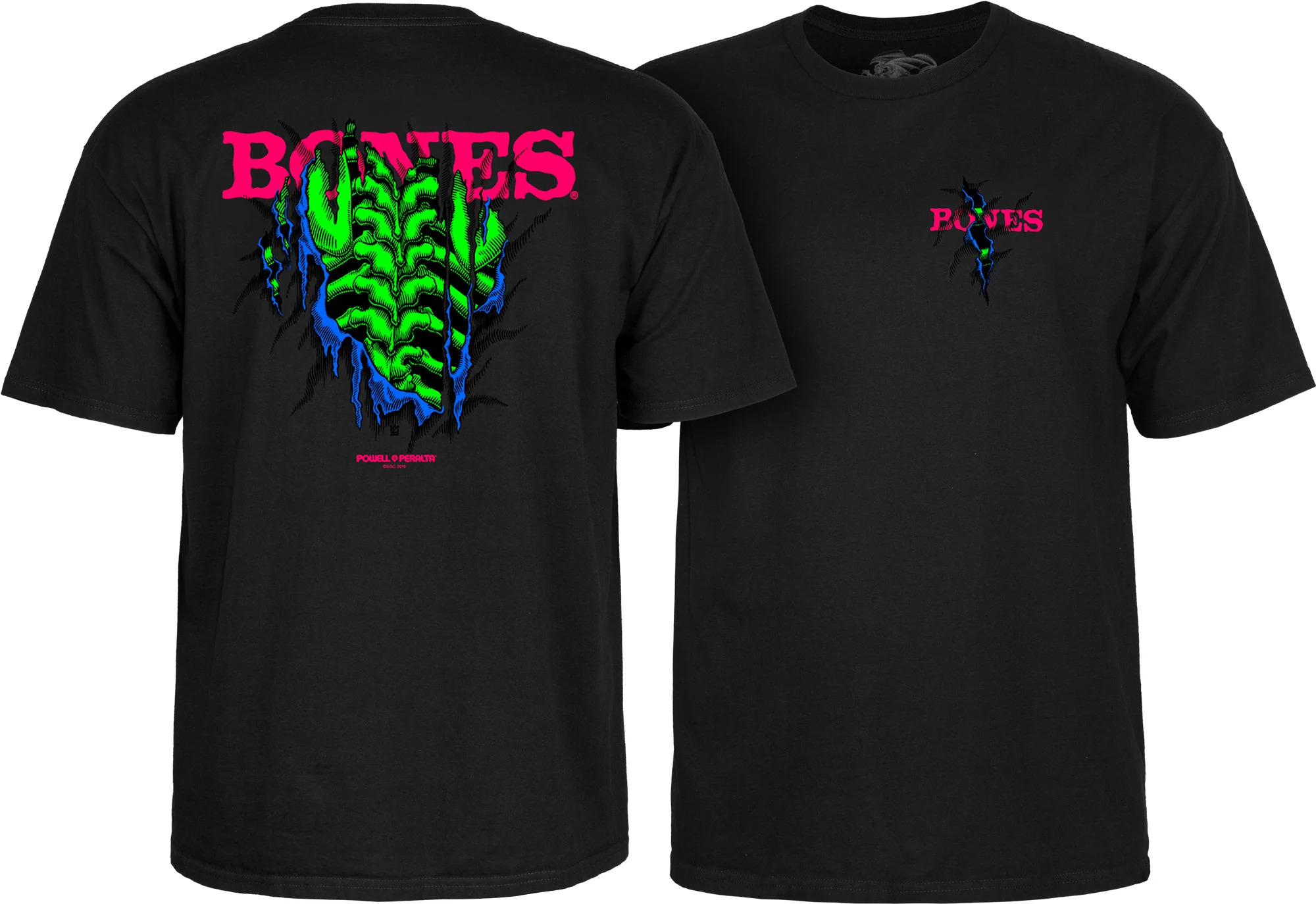 Powell Peralta Shred T-Shirt - Blacklight Black - Image 3