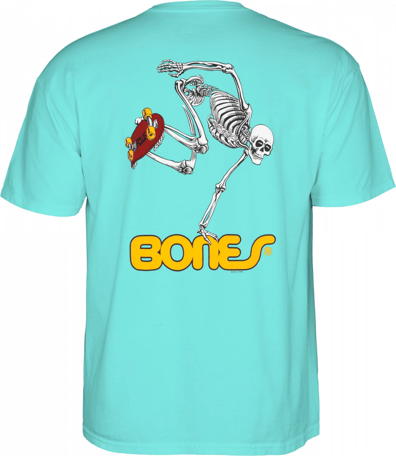 Powell Peralta Skateboarding Skeleton T-shirt - Celadon - Image 2