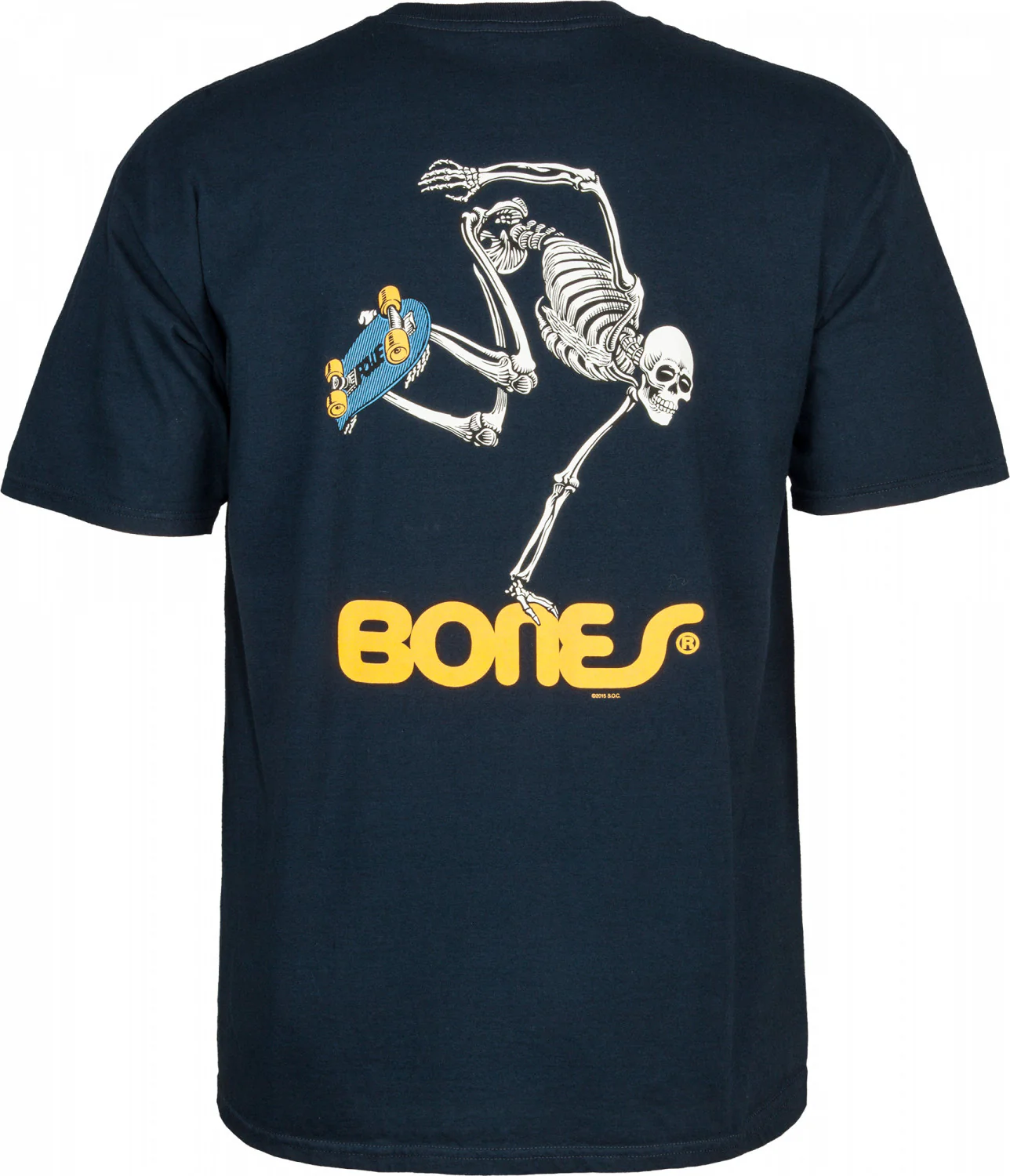 Powell Peralta Skateboarding Skeleton T-shirt - Navy - Image 2