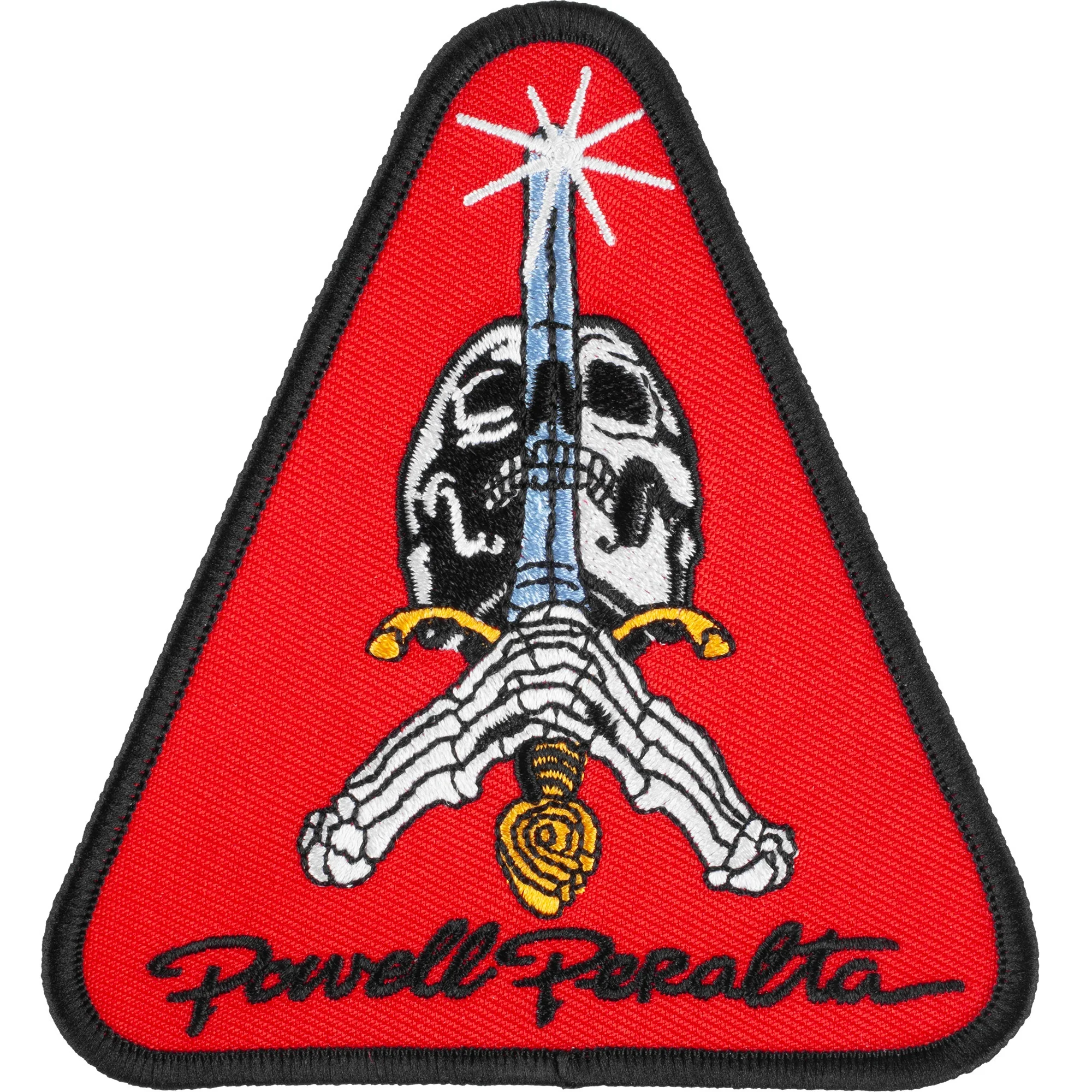 Powell Peralta Skull and Sword Red Patch - 4.5"