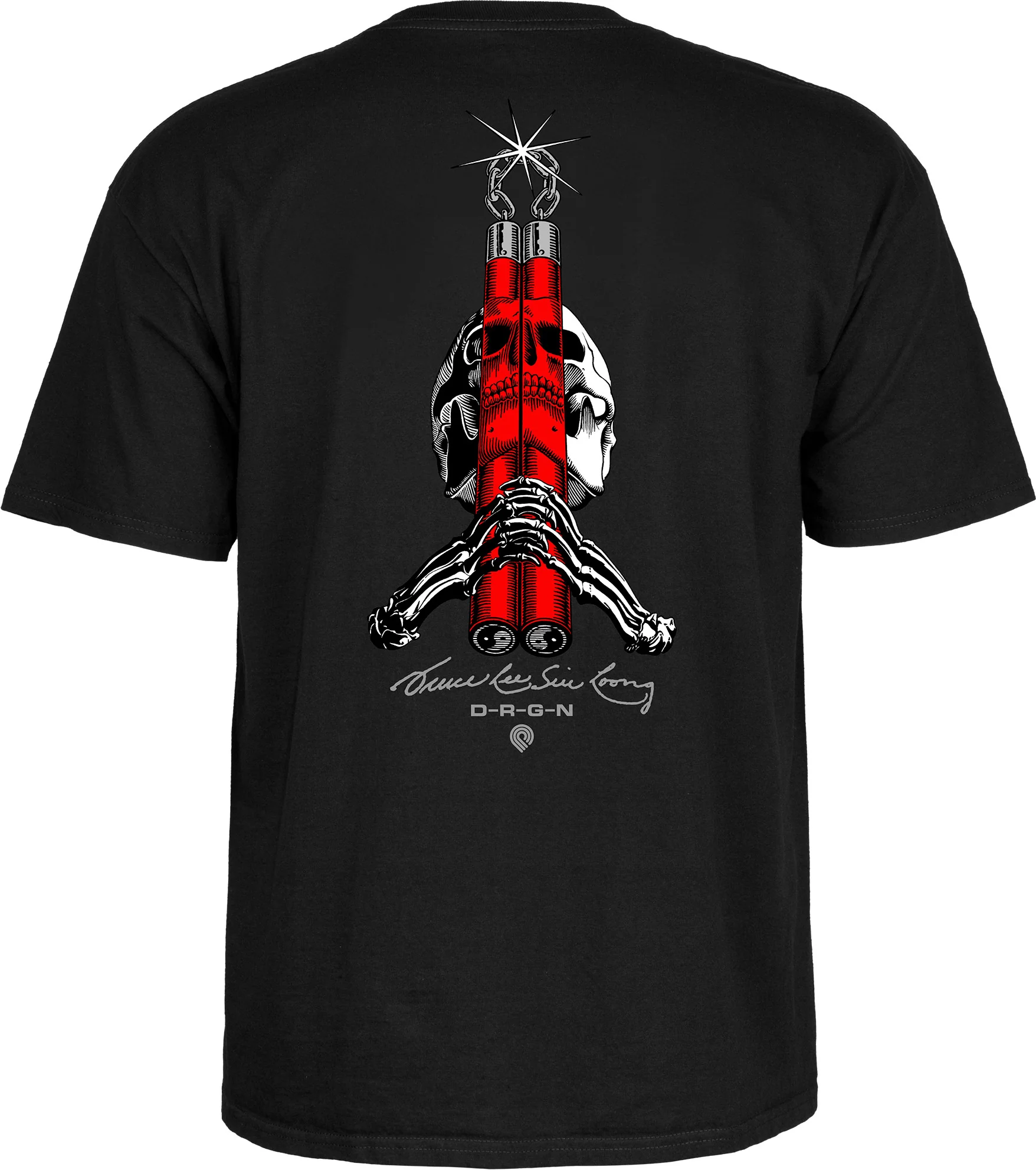 Powell Peralta Skull & Nunchucks Bruce Lee Collab T-shirt - Black - Image 2