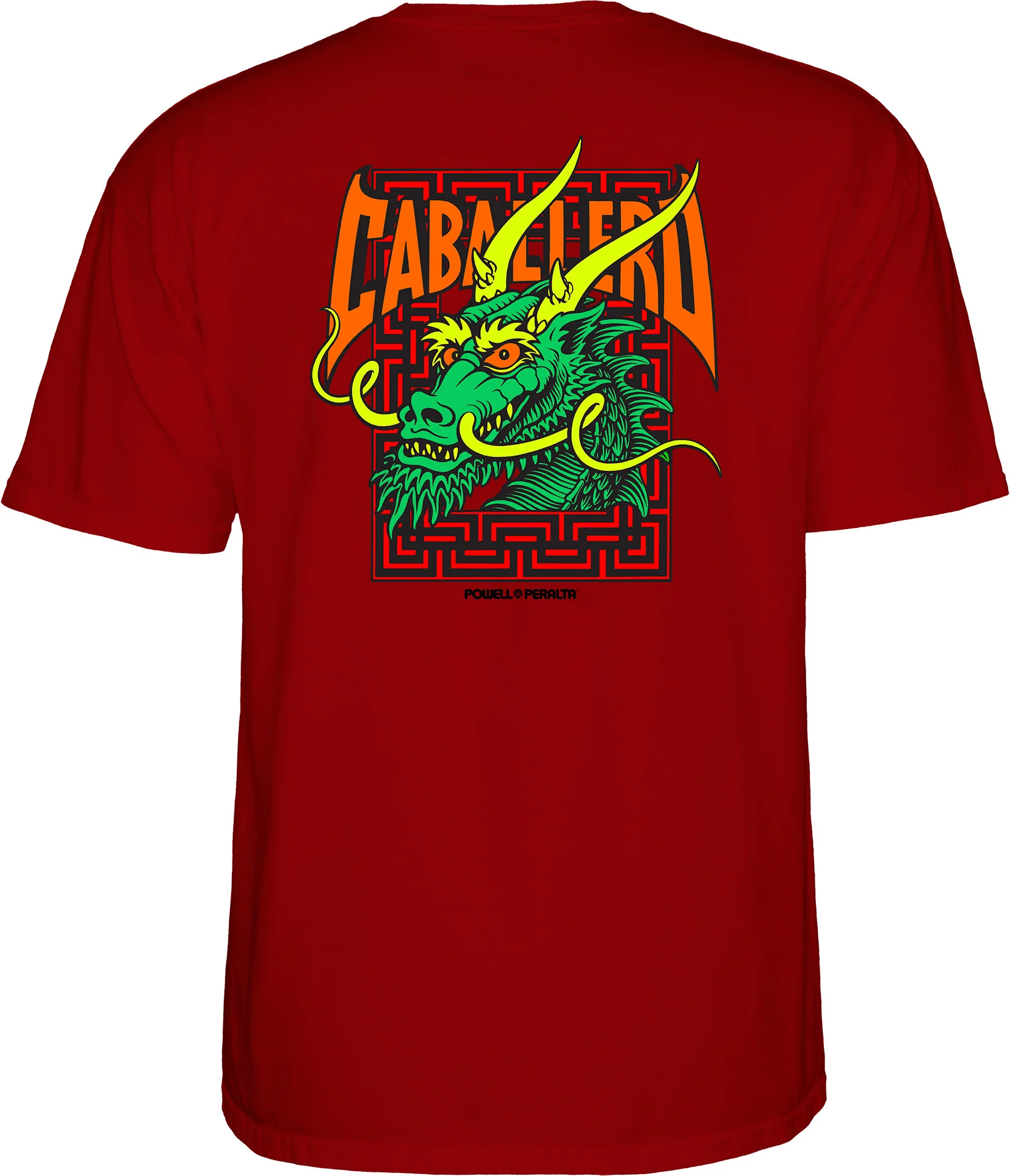 Powell Peralta Steve Caballero Street Dragon T-shirt - Garnet - Image 2