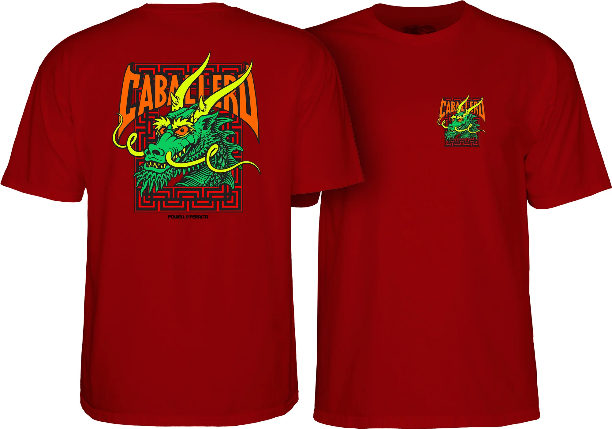 Powell Peralta Steve Caballero Street Dragon T-shirt - Garnet - Image 3