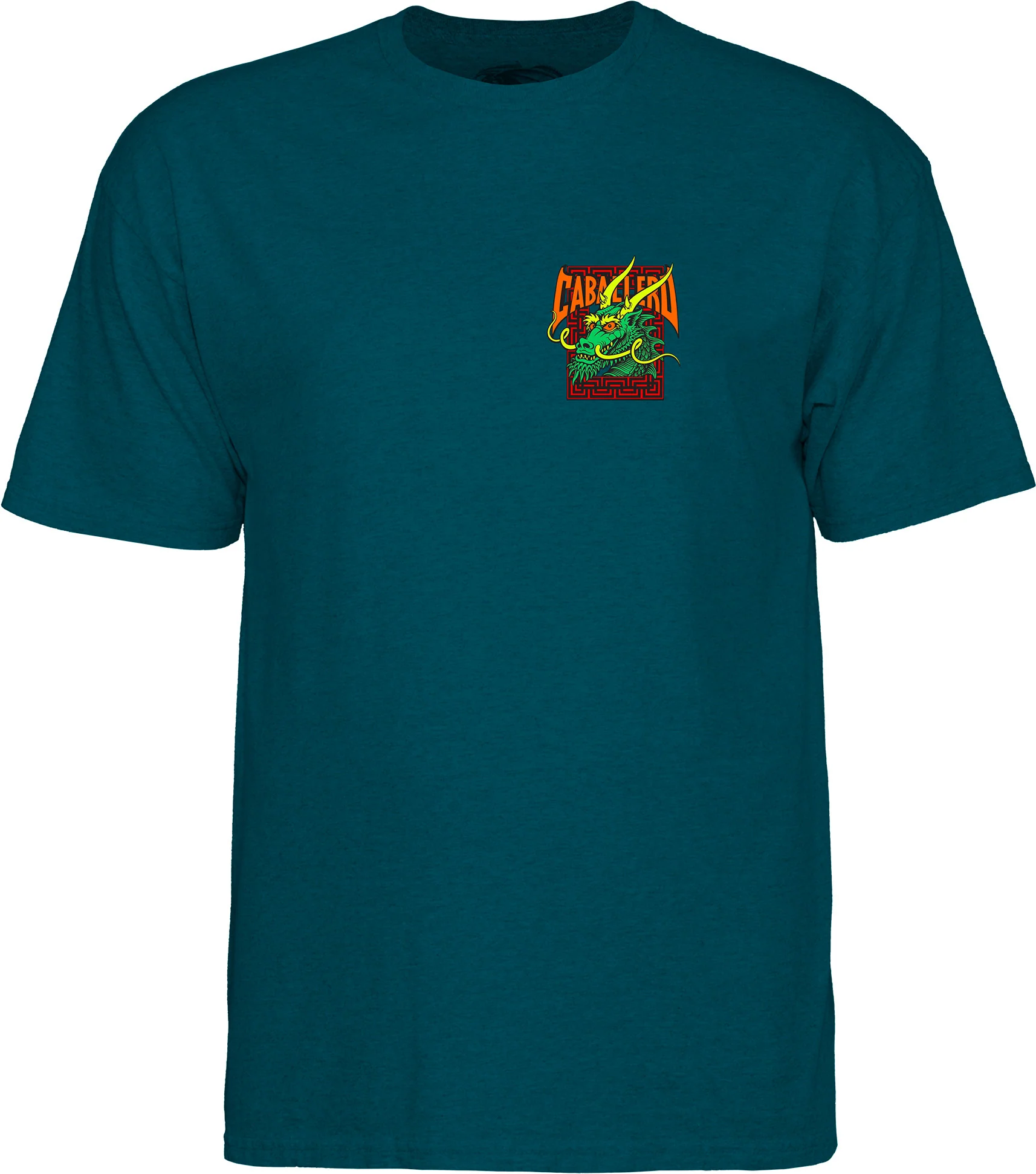 Powell Peralta Steve Caballero Street Dragon T-shirt - Midnight Teal - Image 2