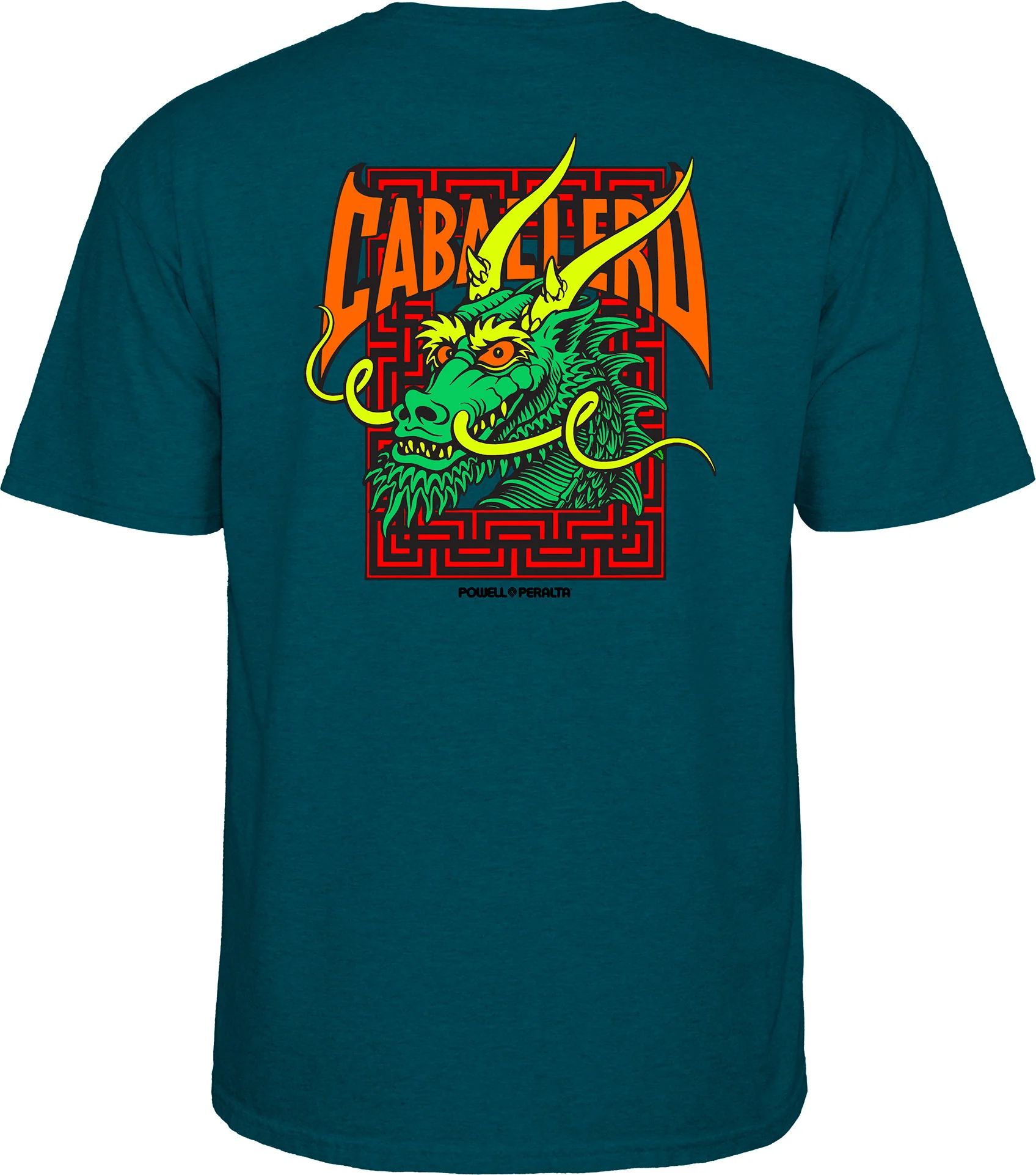 Powell Peralta Steve Caballero Street Dragon T-shirt - Midnight Teal - Image 3