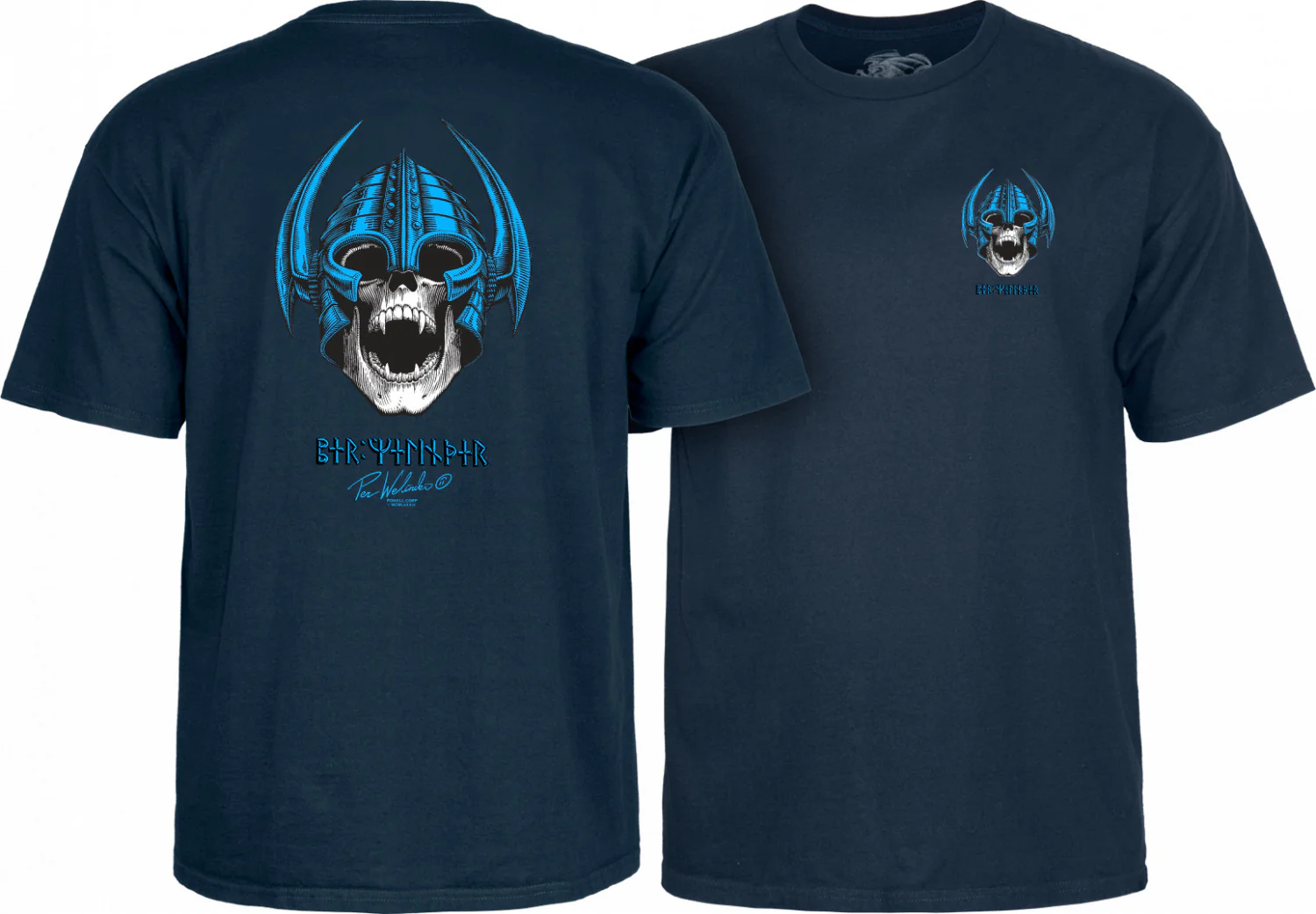Powell Peralta Welinder Nordic Skull T-shirt - Navy - Image 3