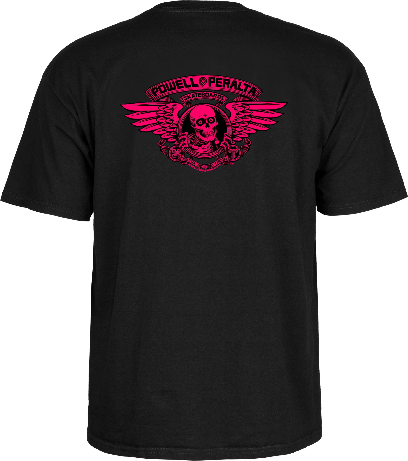 Powell Peralta Winged Ripper T-Shirt - Pink Blacklight Black - Image 2