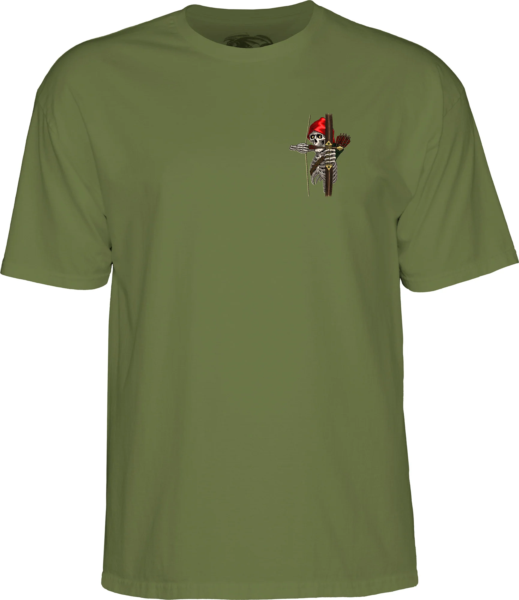 Powell Peralta Zach Doelling Archer T-Shirt - Military Green - Image 2