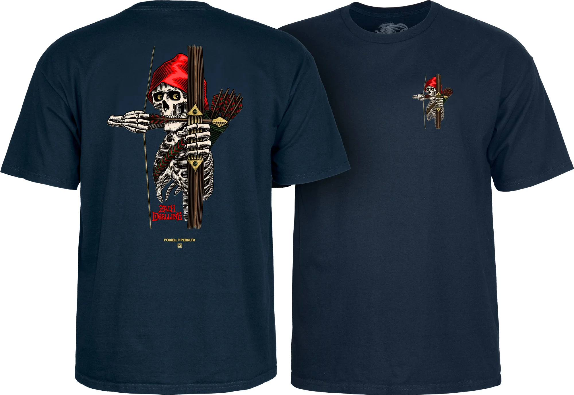 Powell Peralta Zach Doelling Archer T-Shirt - Navy