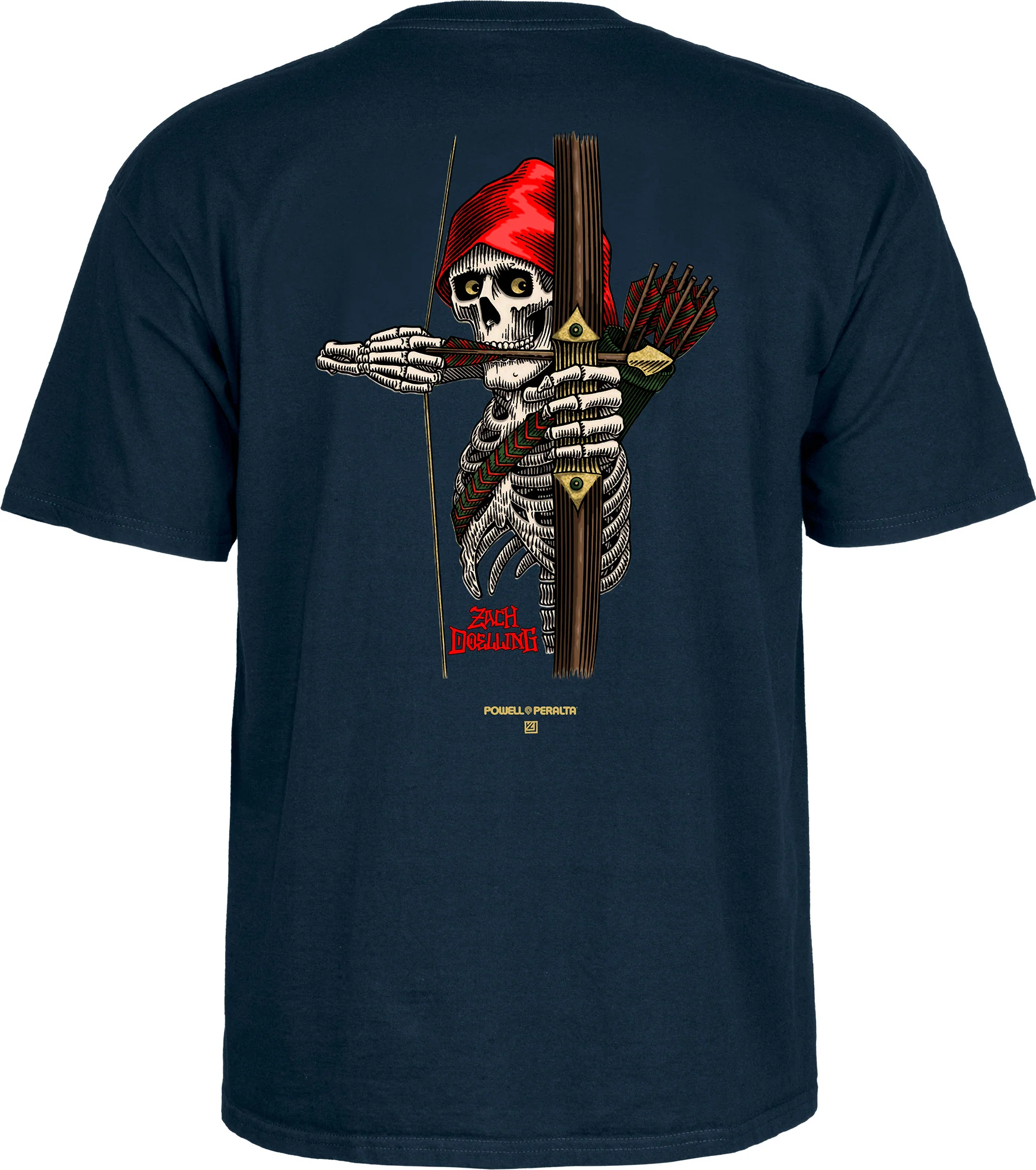Powell Peralta Zach Doelling Archer T-Shirt - Navy - Image 3