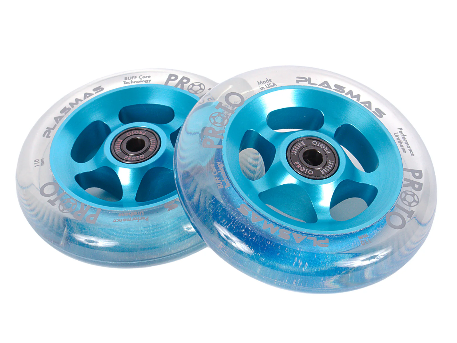 Proto Plasmas Wheels 110mm - Electric Blue (Pair) - Image 2