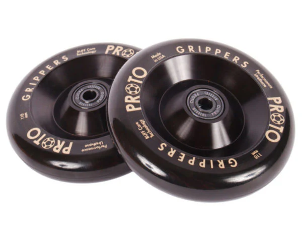 Proto Wheels Classic Full Core Grippers 110mm - Black (Pair) - Image 2