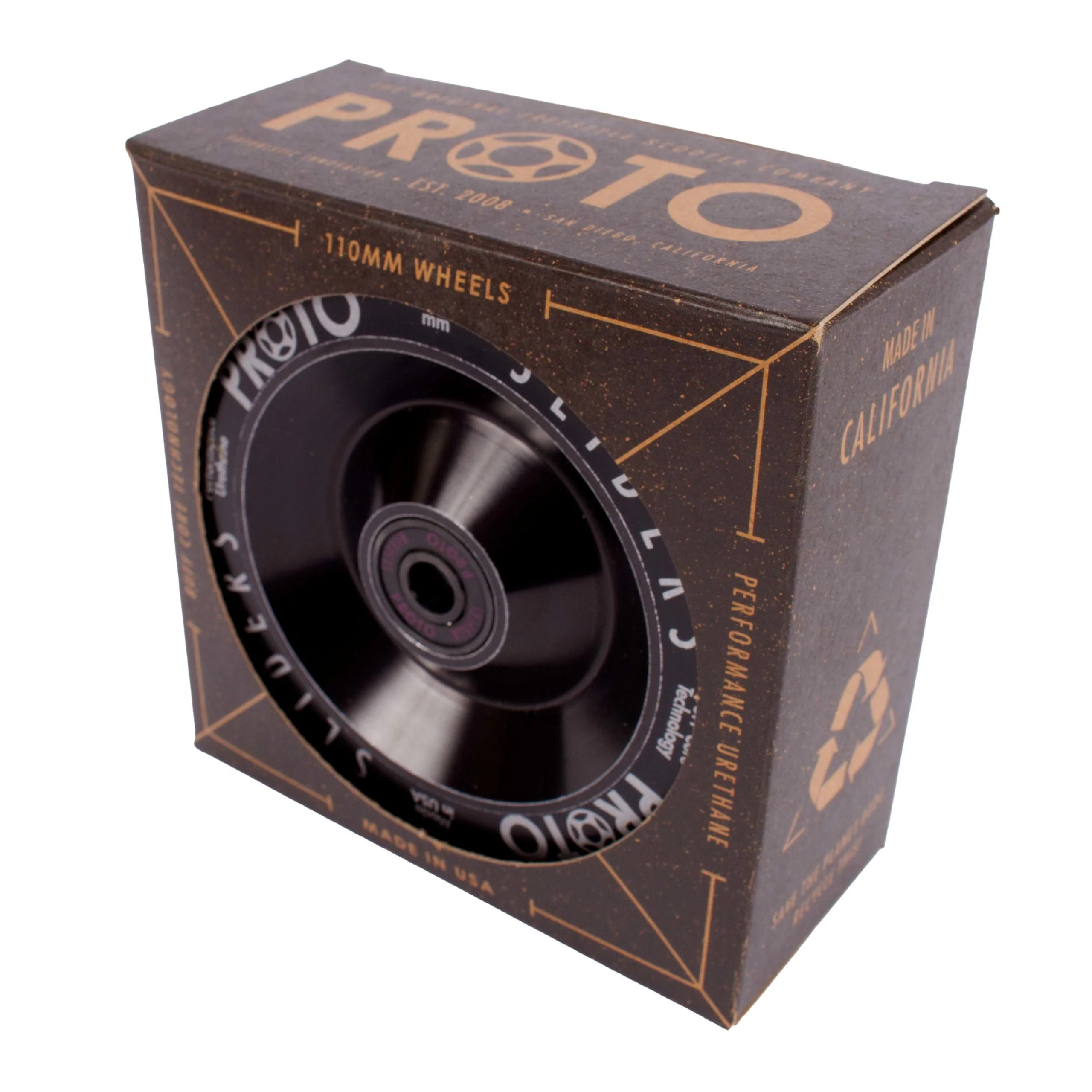 Proto Wheels Classic Full Core Sliders 110mm - Black On Black (Pair) - Image 3