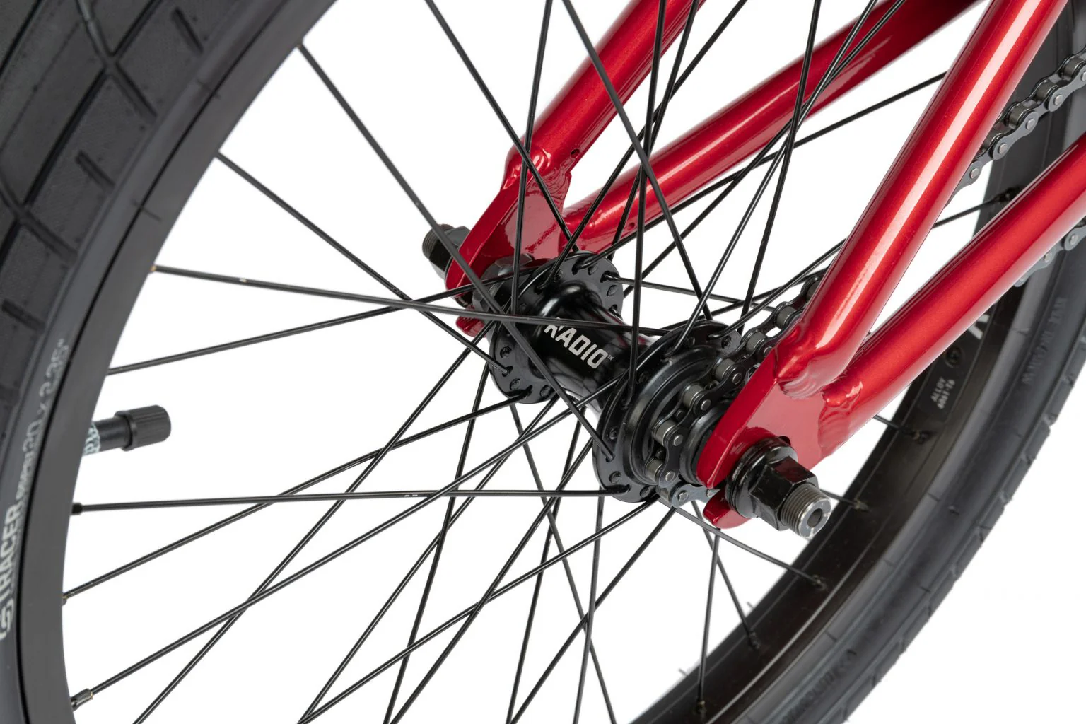 Radio 2021 Dice 20″ Complete BMX Bike - Candy Red - Image 11