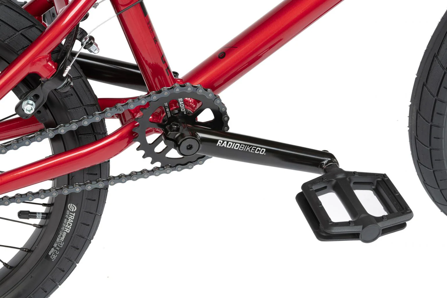 Radio 2021 Dice 20″ Complete BMX Bike - Candy Red - Image 8