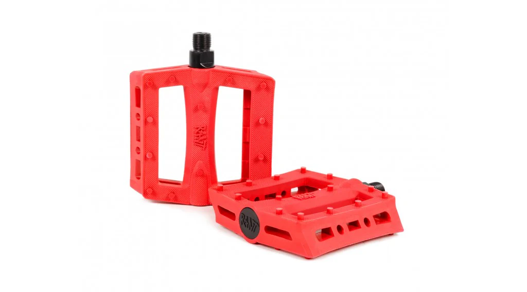 Rant BMX Shred Pedals - Nylon/Fiberglass - Red