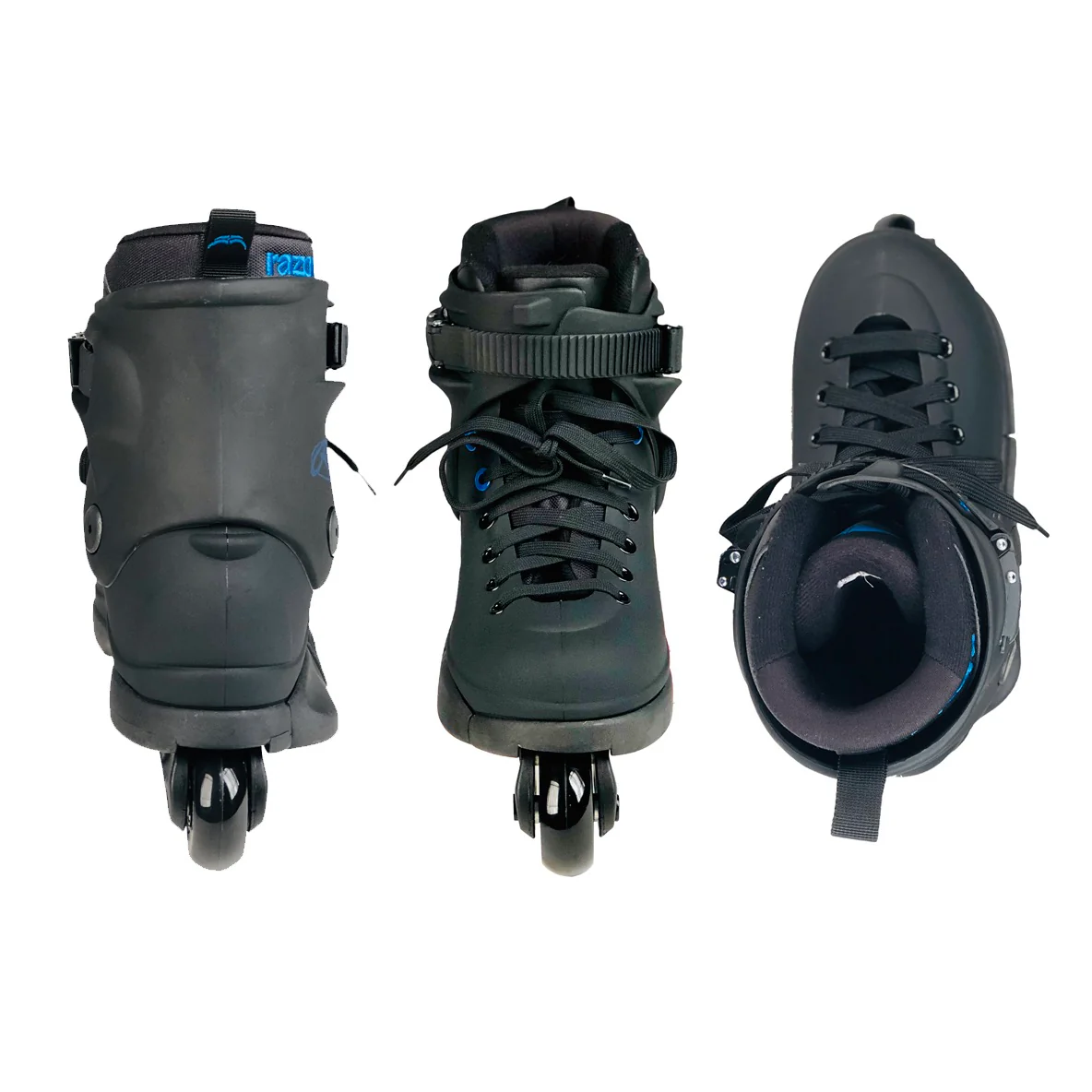 Razors SL Classic Aggressive Inline Skate Complete - Black/Blue - Image 2