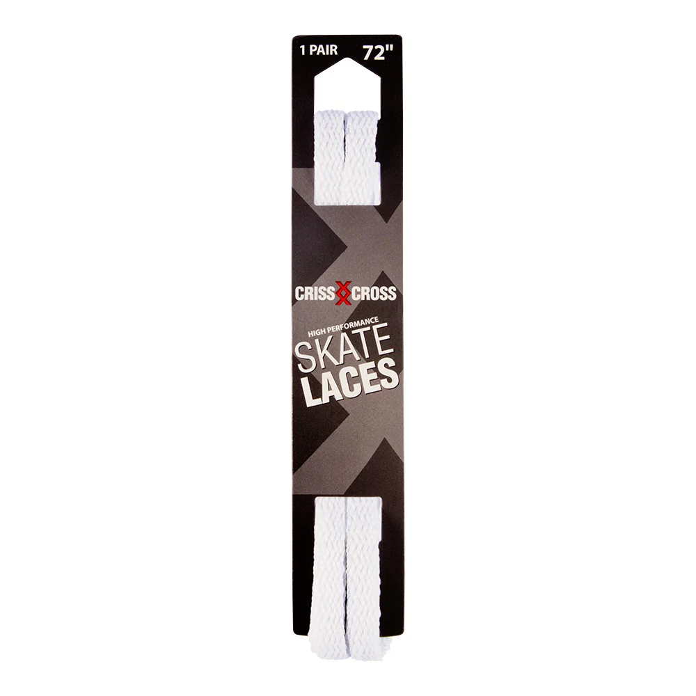 Riedell Criss Cross Skate Laces Skinny 3/8″ Width - White